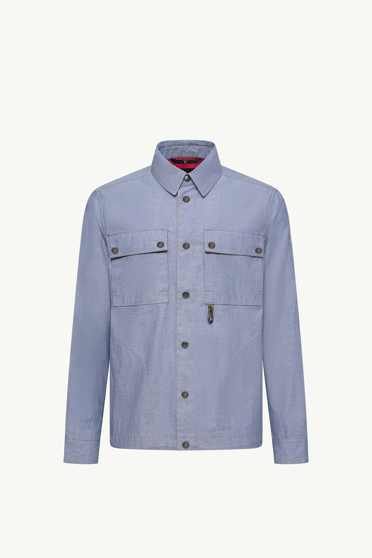 Chambray Long Sleeve Shirt Men Powder Blue Moncler 2