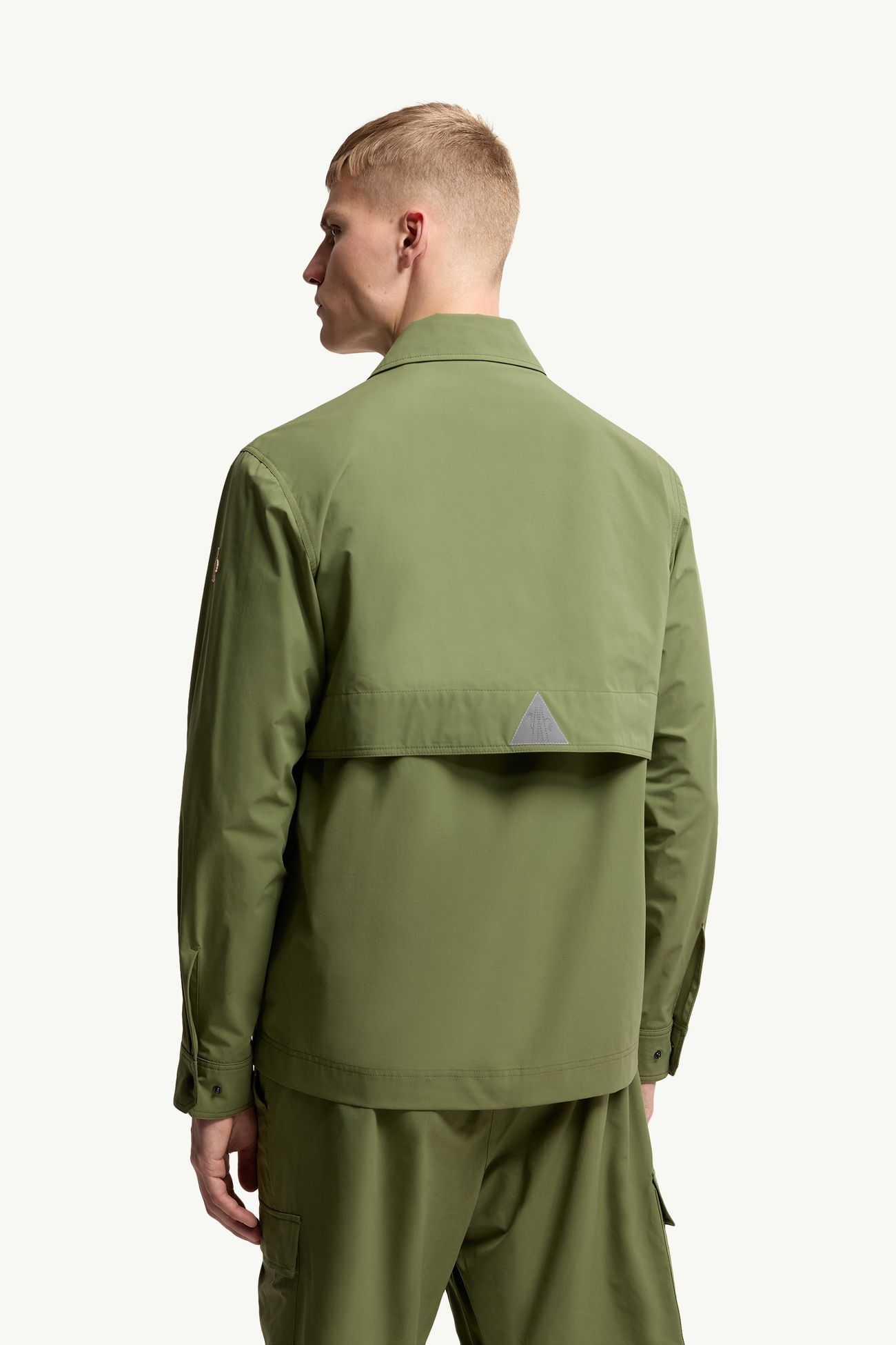 Giacca camicia in taffetà Uomo Verde Oliva Moncler 4