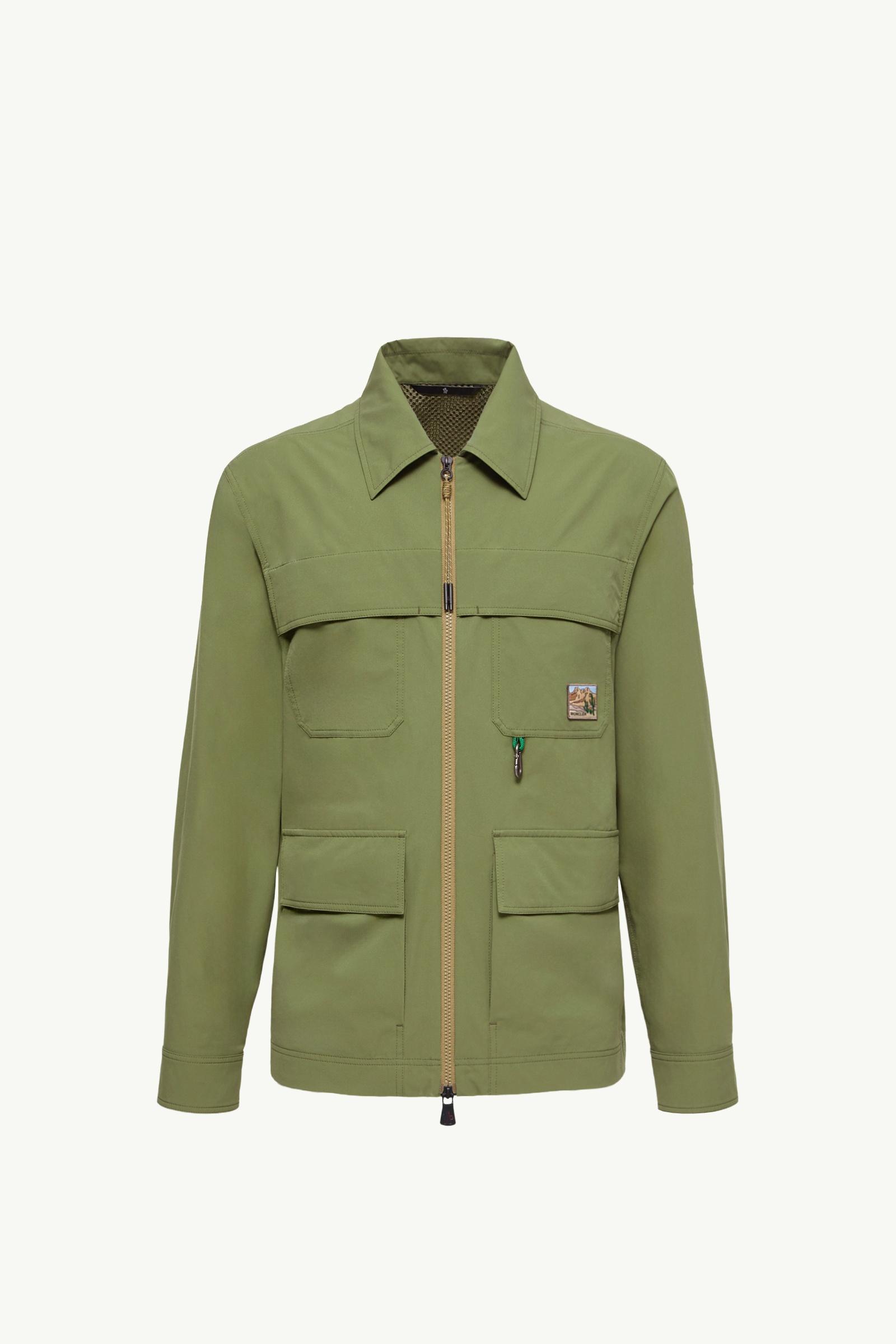 Chaqueta camisera de tafetán Hombre Verde Oliva Moncler, 1 of 0