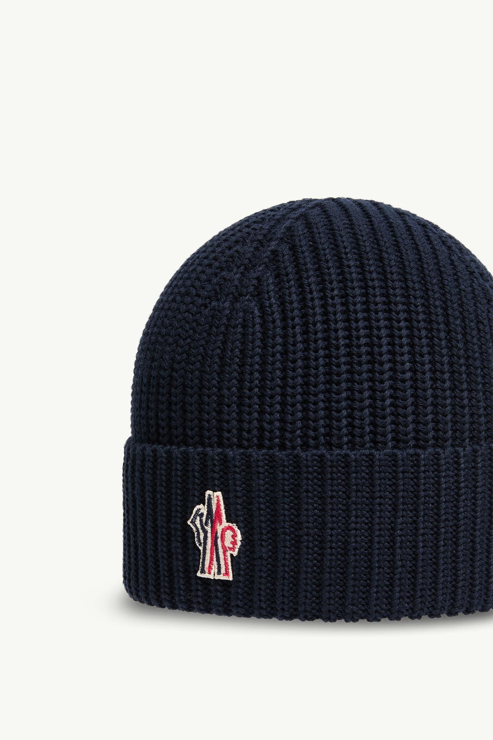 Navy Blue Logo Beanie - Hats & Beanies for Men | Moncler US