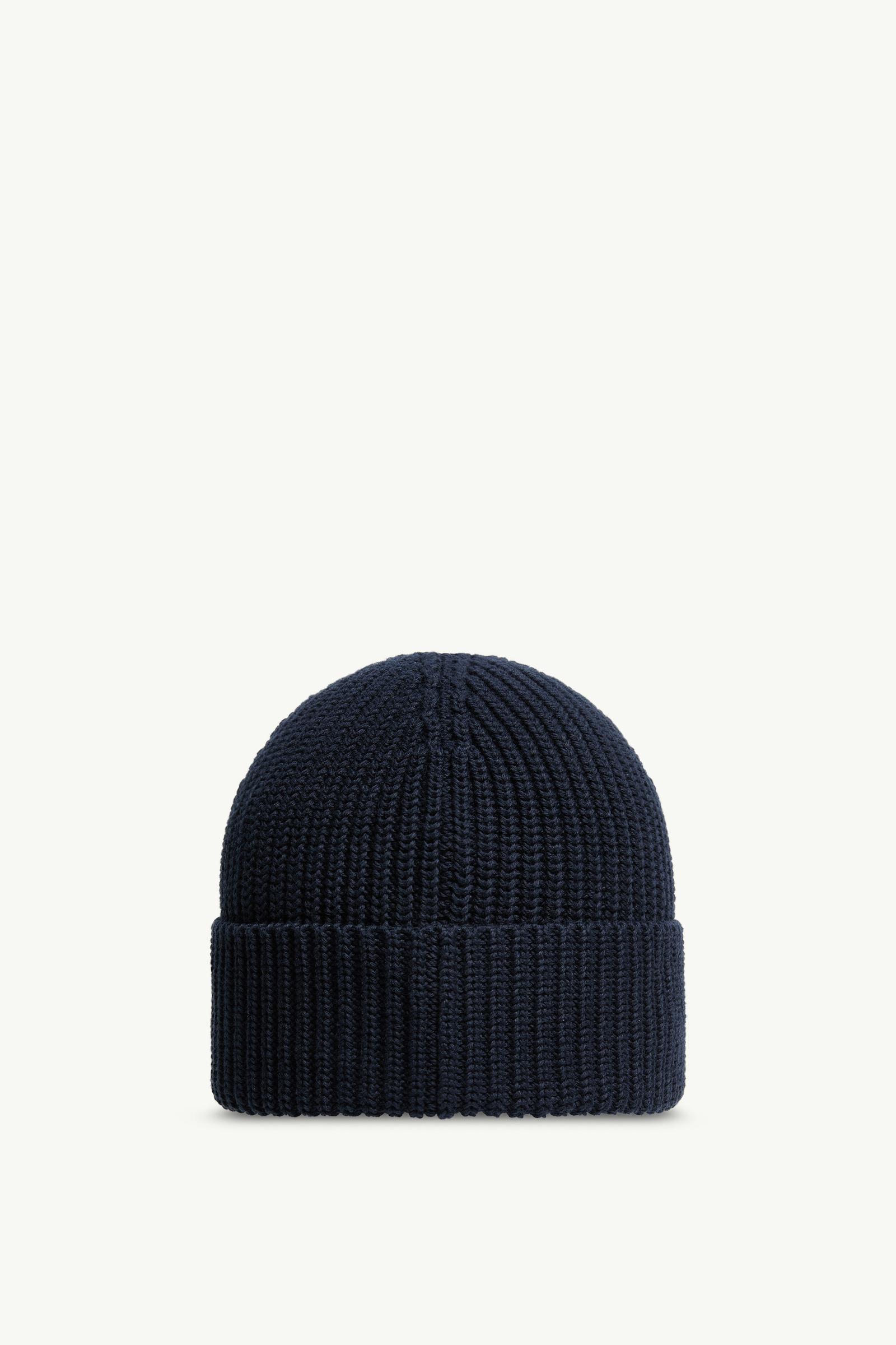 Navy Blue Logo Beanie - Hats & Beanies for Men | Moncler US