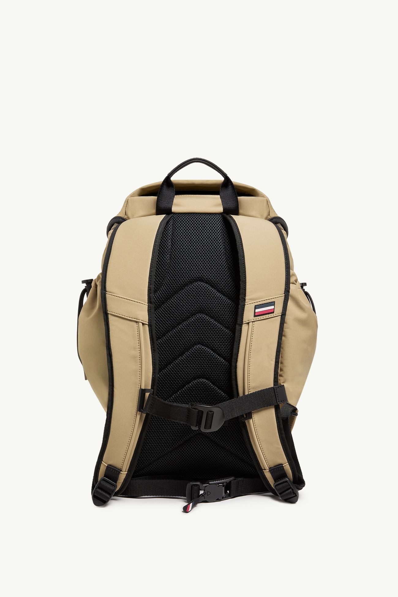 Leather-trimmed backpack Men Beige Moncler 3
