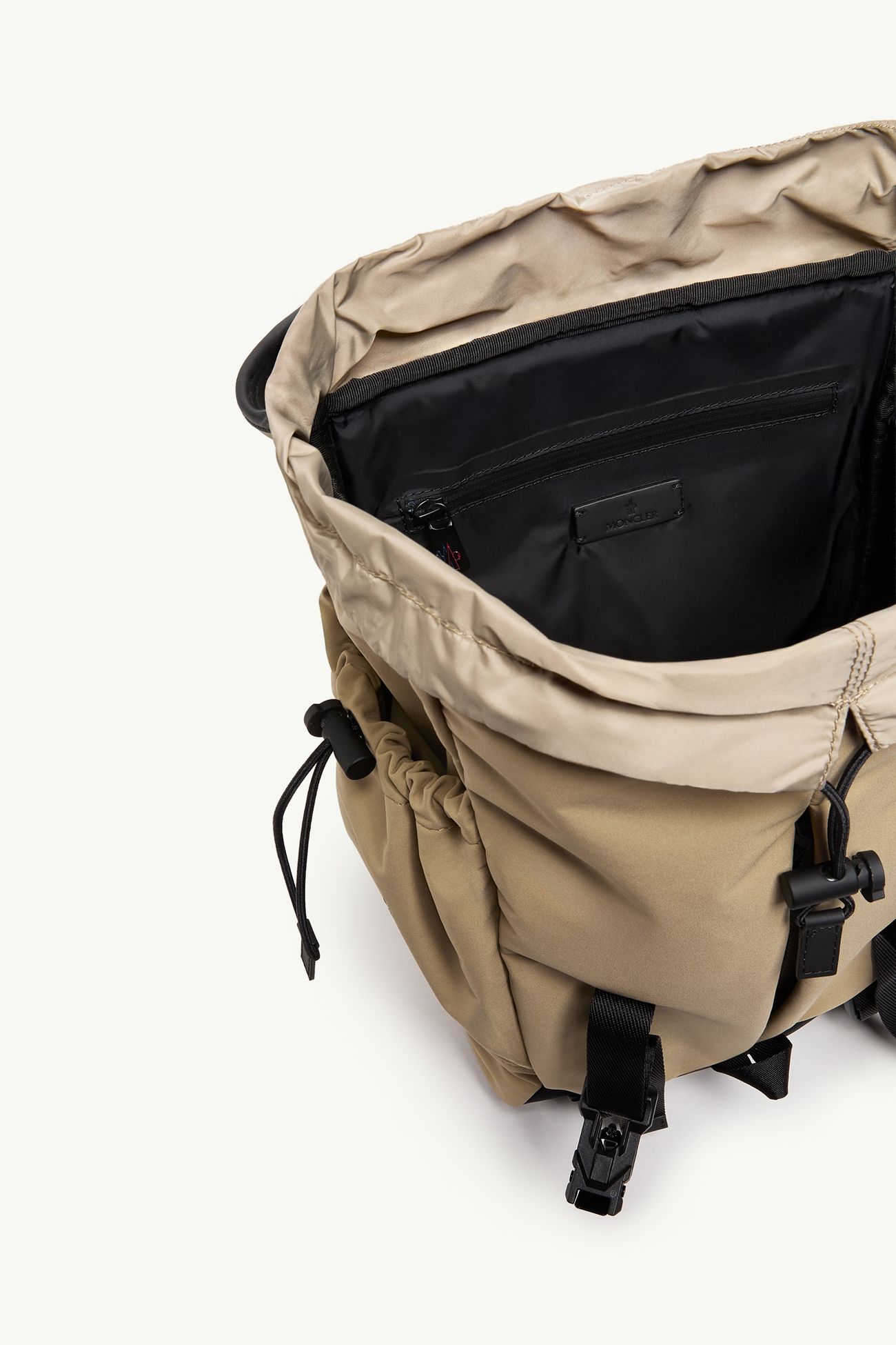 Zaino con finiture in pelle Uomo Beige Moncler 4