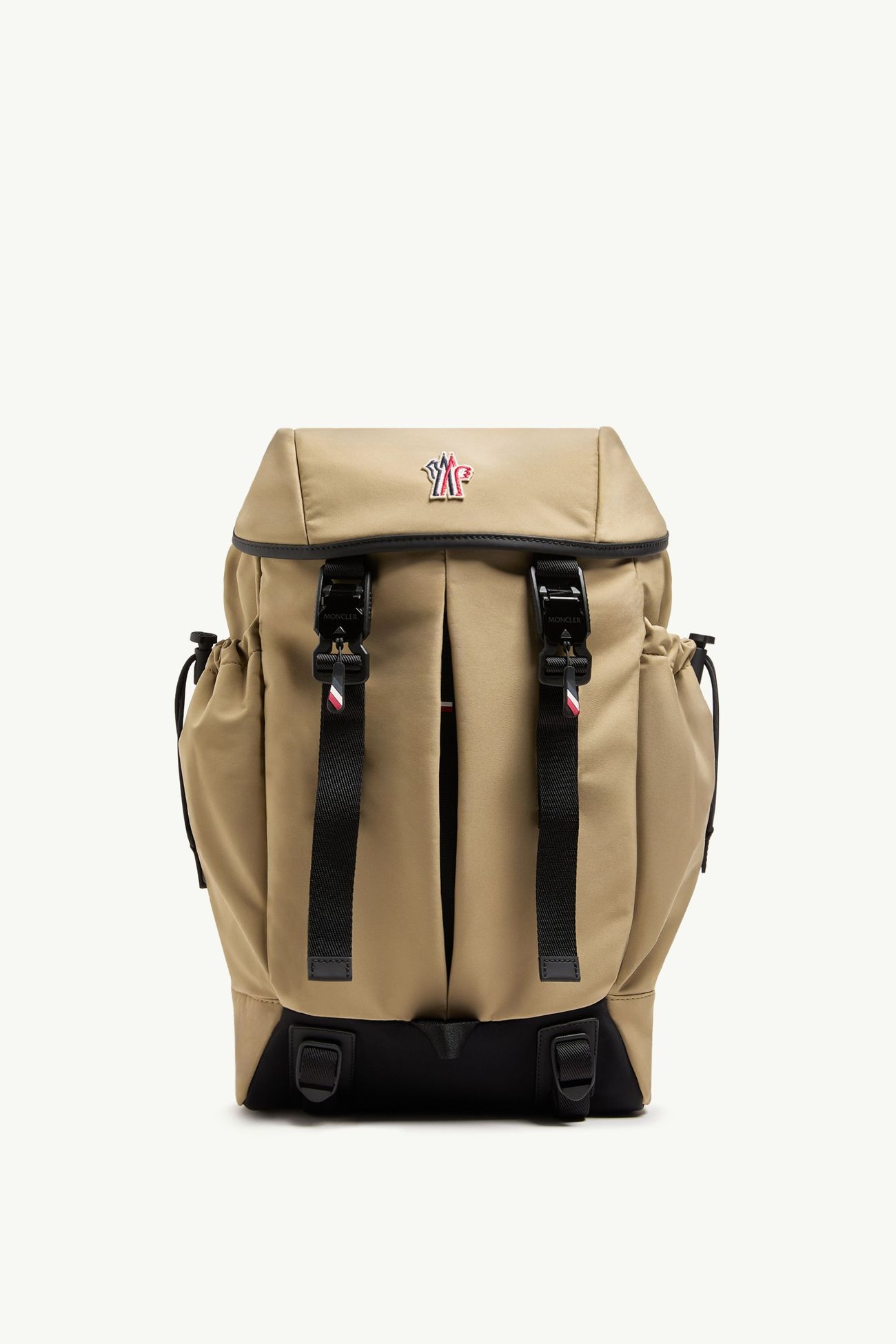 Rucksack mit Lederbesatz Herren Beige Moncler 0
