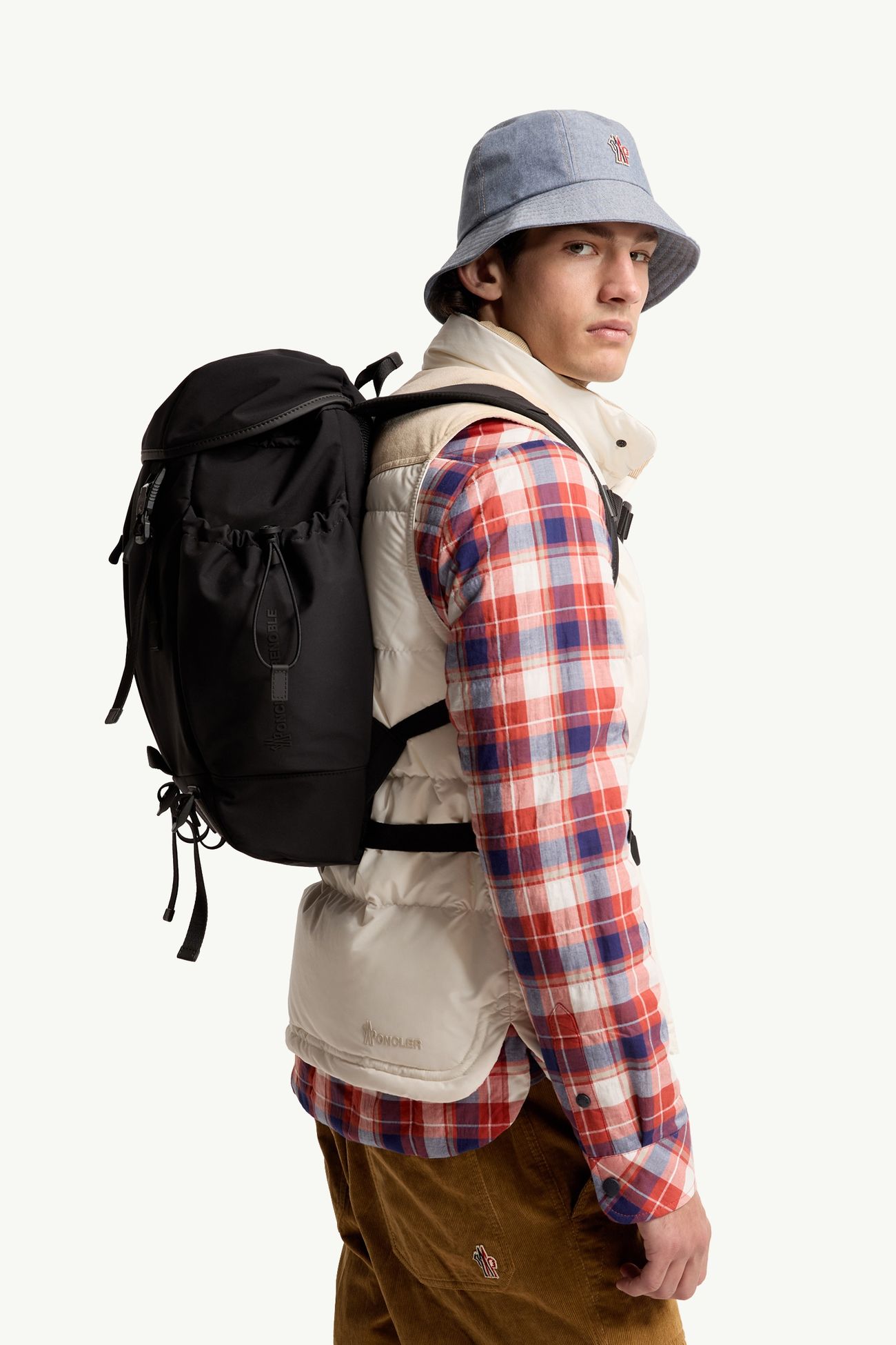 Zaino con finiture in pelle Uomo Nero Moncler 1