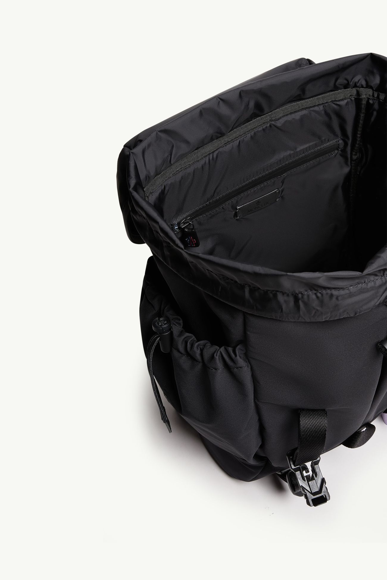 Zaino con finiture in pelle Uomo Nero Moncler 4