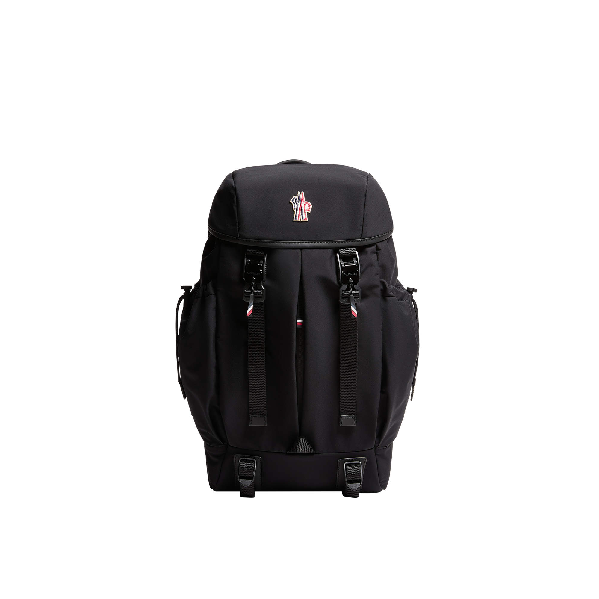Grenoble Leather-Trimmed Backpack for Men in Black, Moncler