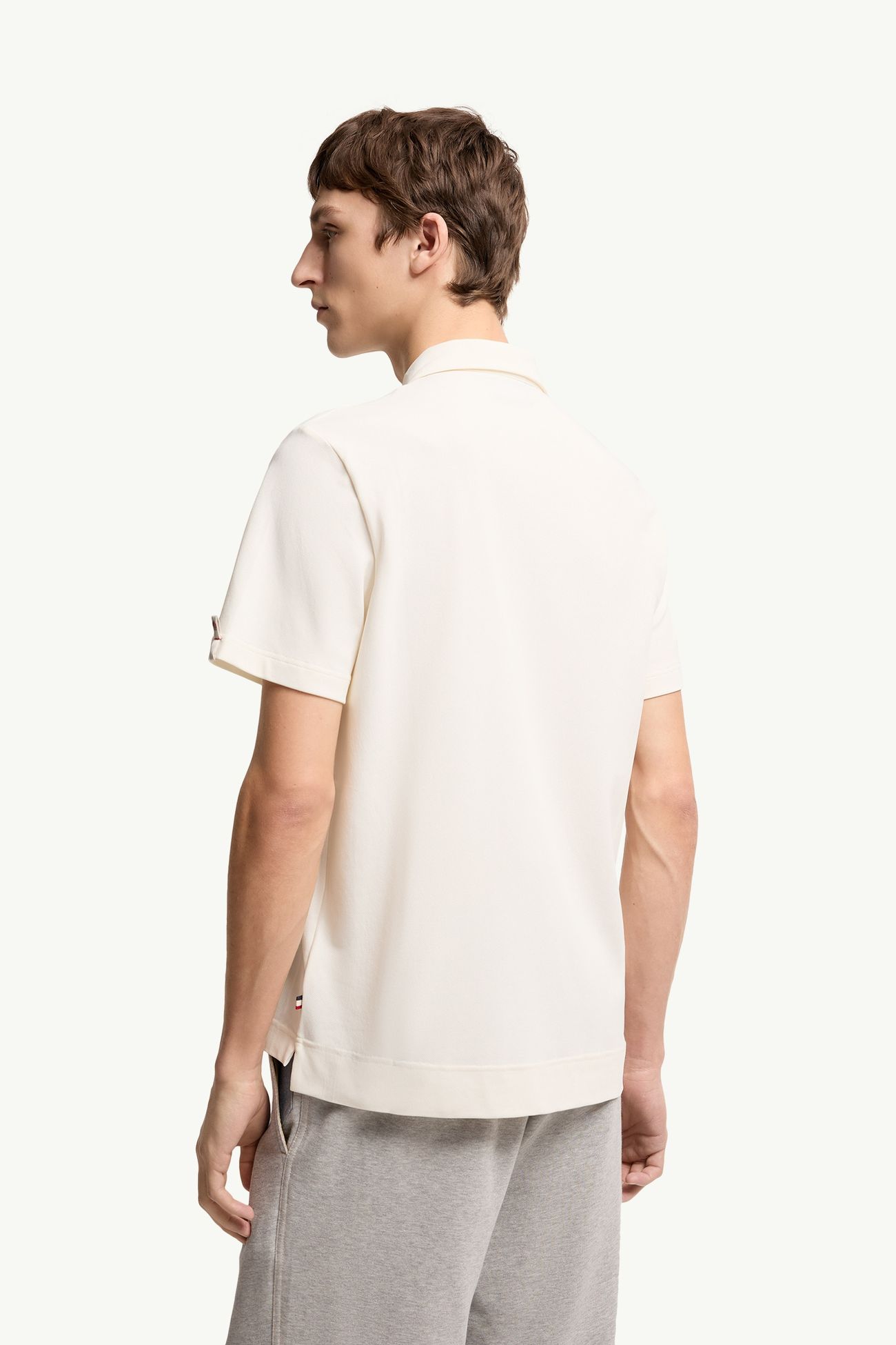 Polo con patch logato Uomo Bianco Moncler 4