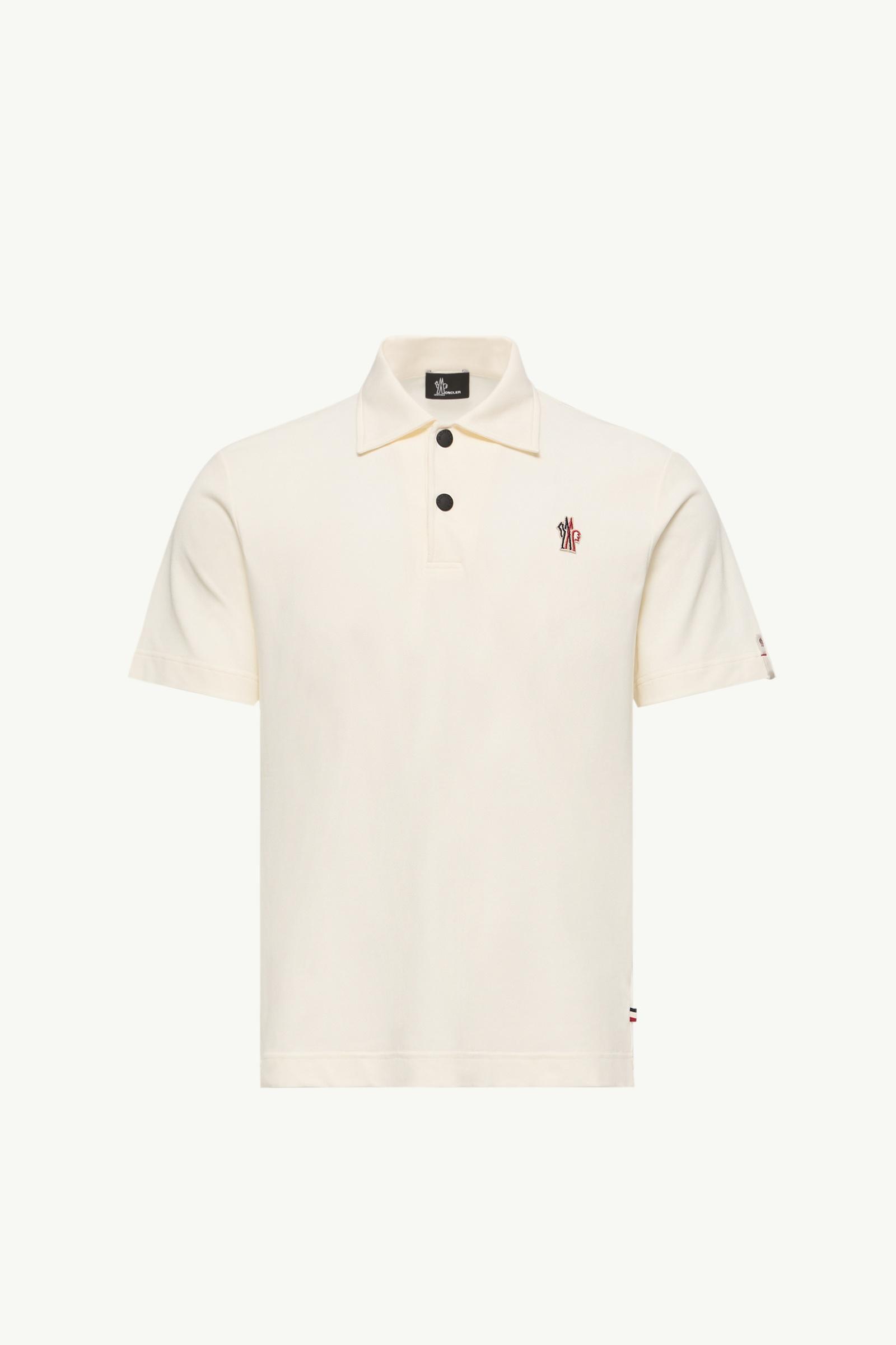 Poloshirt mit Logoaufnäher Herren Weiß Moncler, 1 of 0