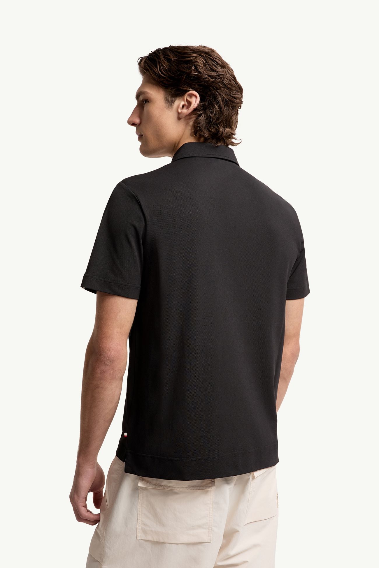 Polo con patch logato Uomo Nero Moncler 4