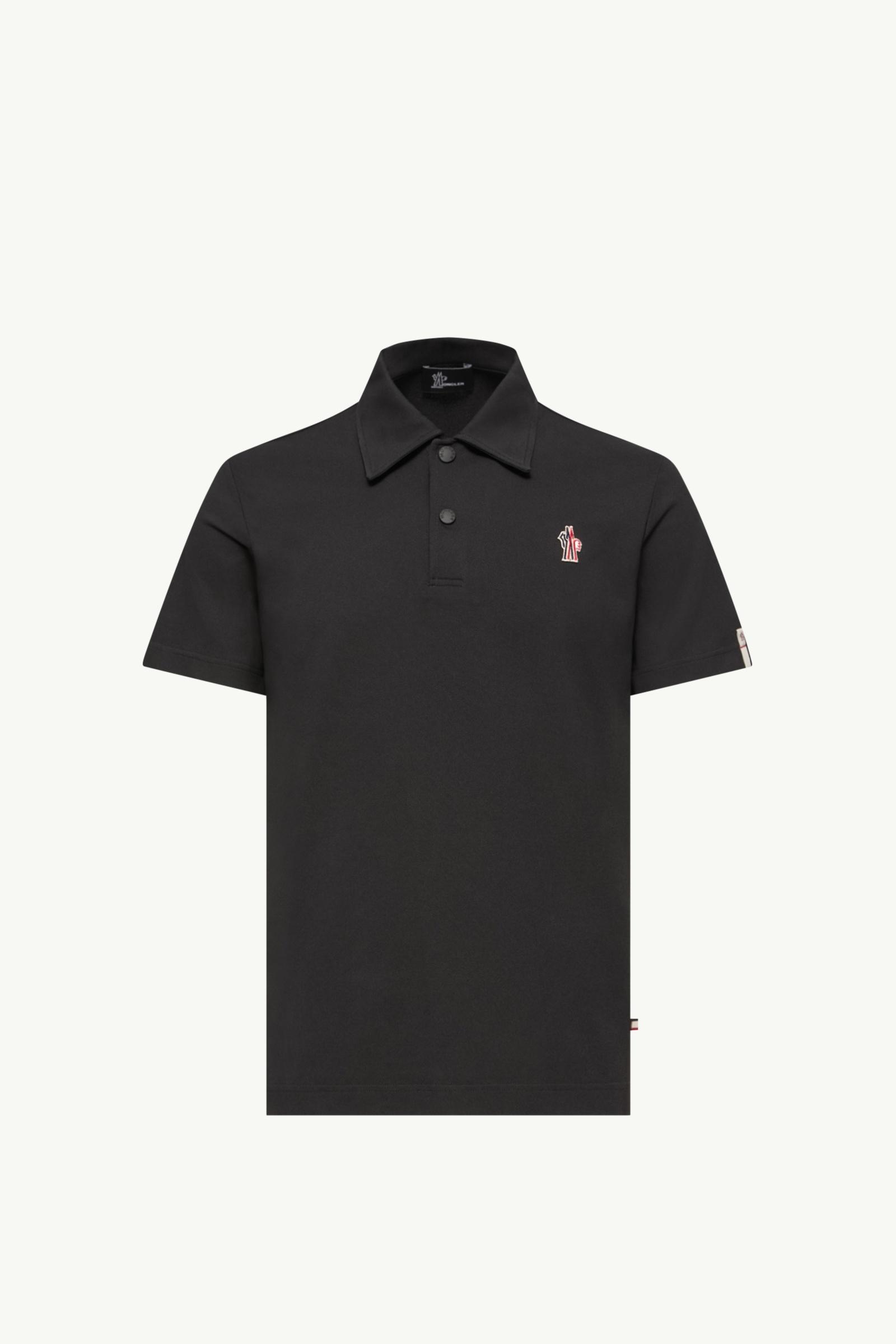 トップス MONCLER Logo Patch Polo Shirt Black S Black Logo Patch Polo Shirt - Polos & T-shirts for Men | Moncler US