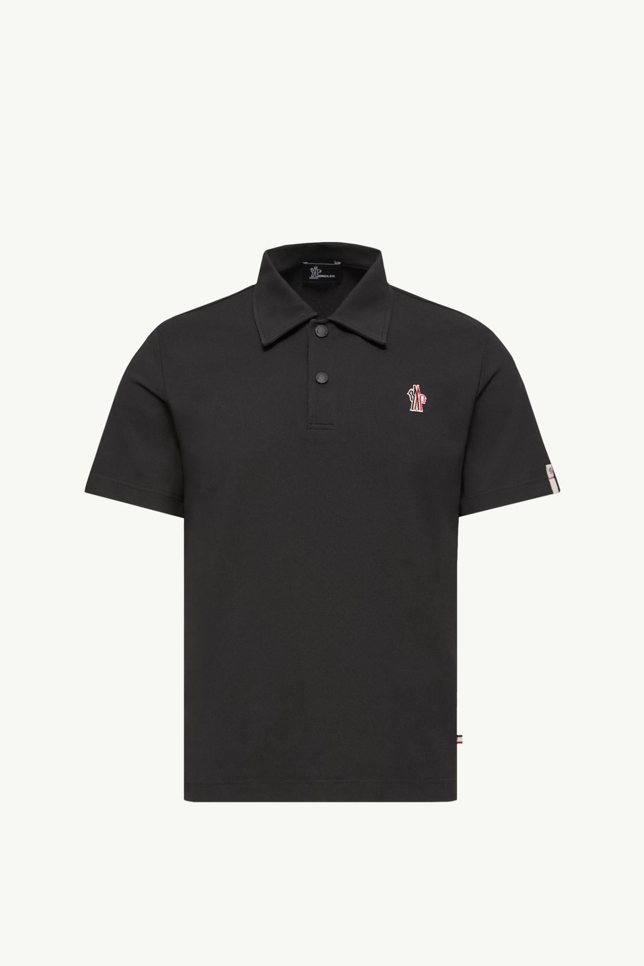 Poloshirt mit Logoaufnäher Herren Schwarz Moncler 2
