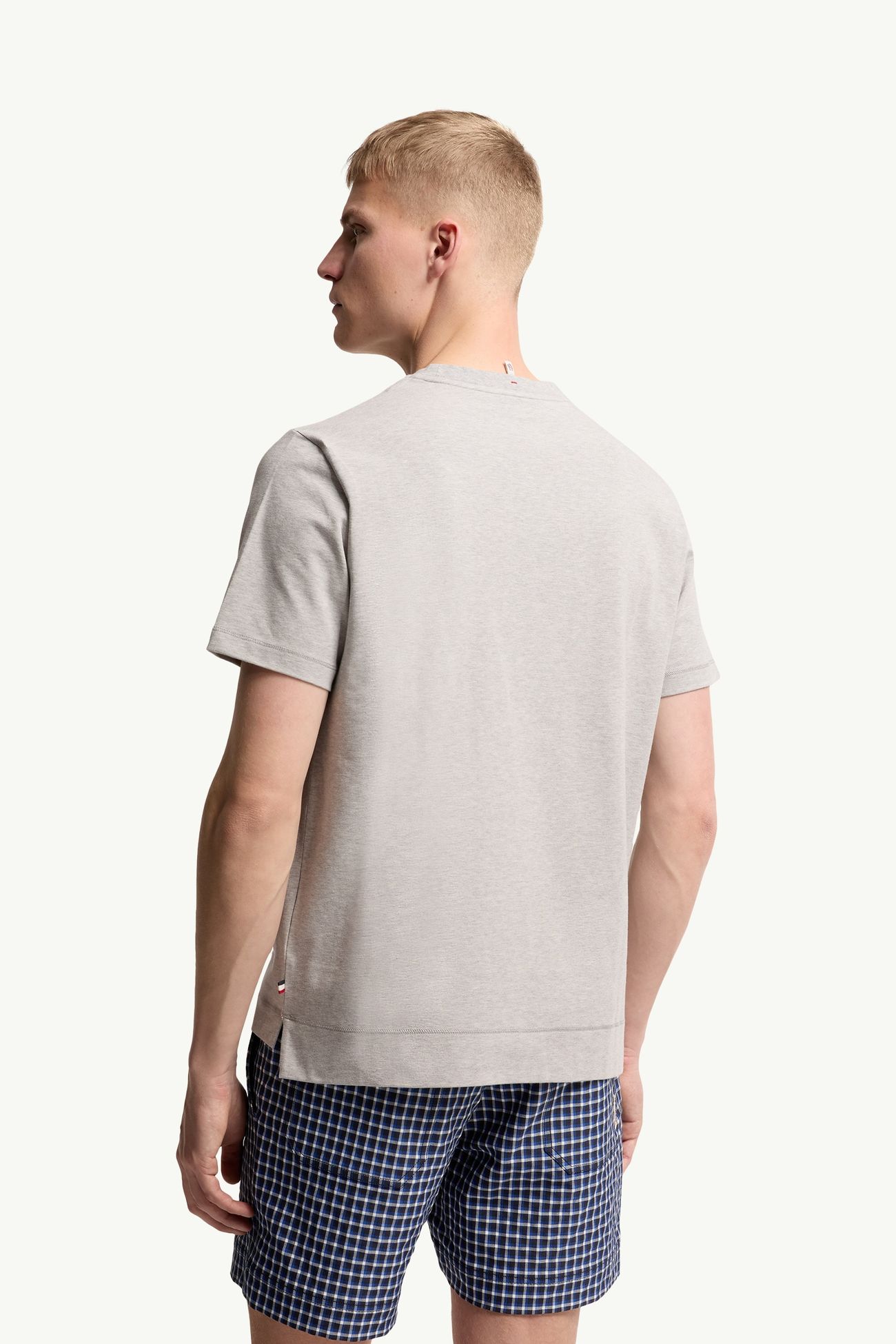 T-Shirt aus  Baumwollmischung mit Logoaufnäher (3er-Pack) Herren Weiss & Schwarz & Grau Moncler 4