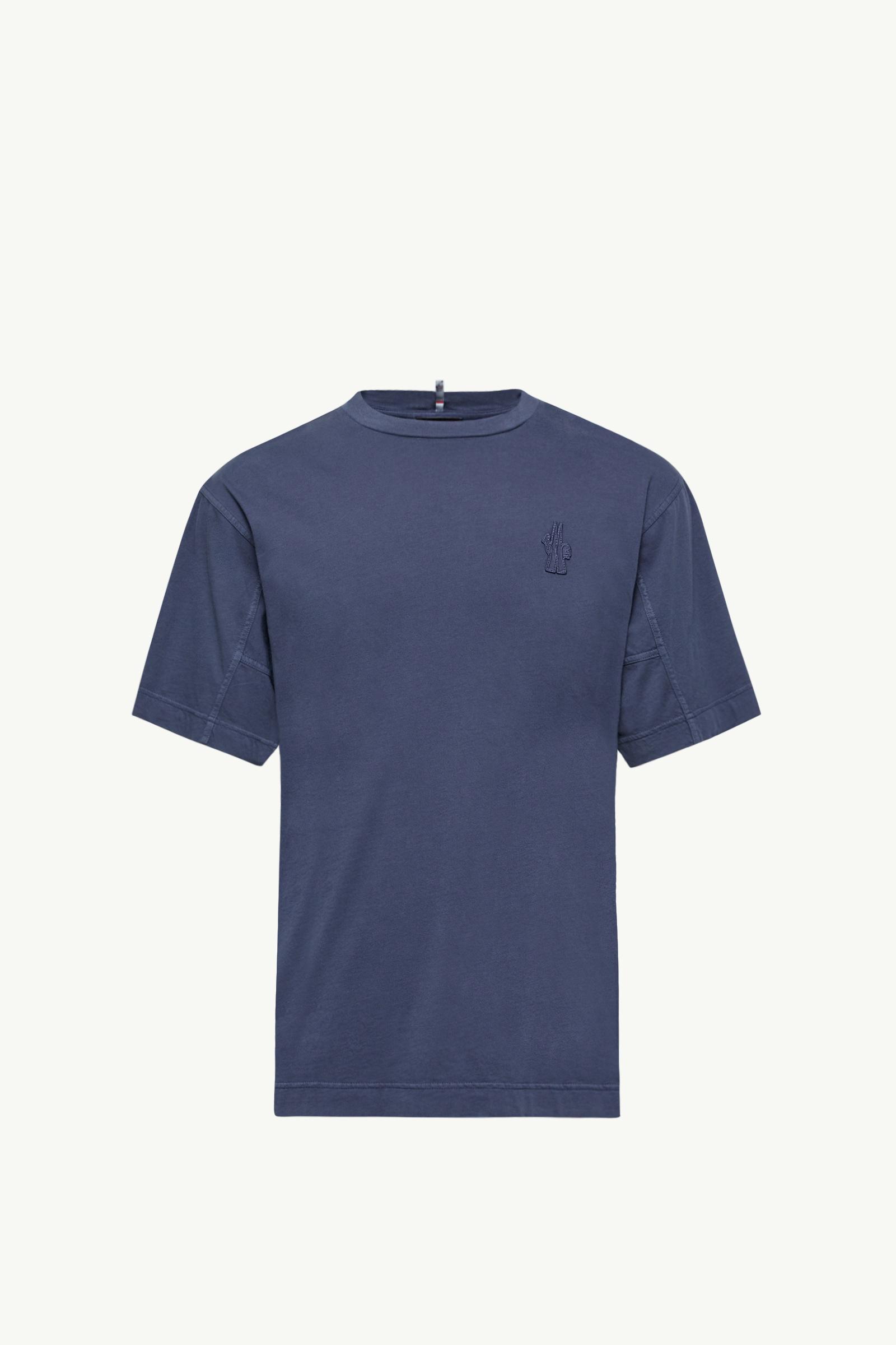 Logo Patch Cotton T-Shirt Men Navy Blue Moncler, 1 of 0