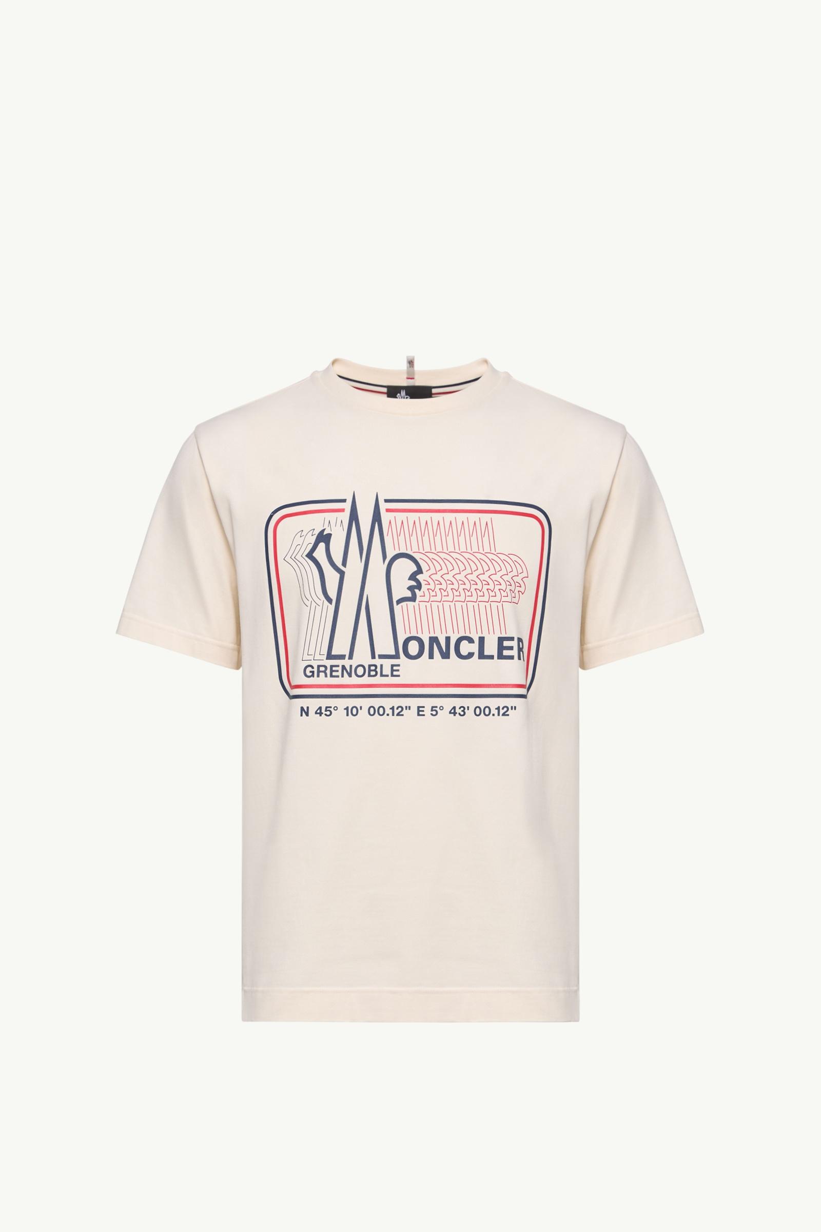 Logo Cotton Blend T-Shirt Men White Ivory Moncler, 1 of 0
