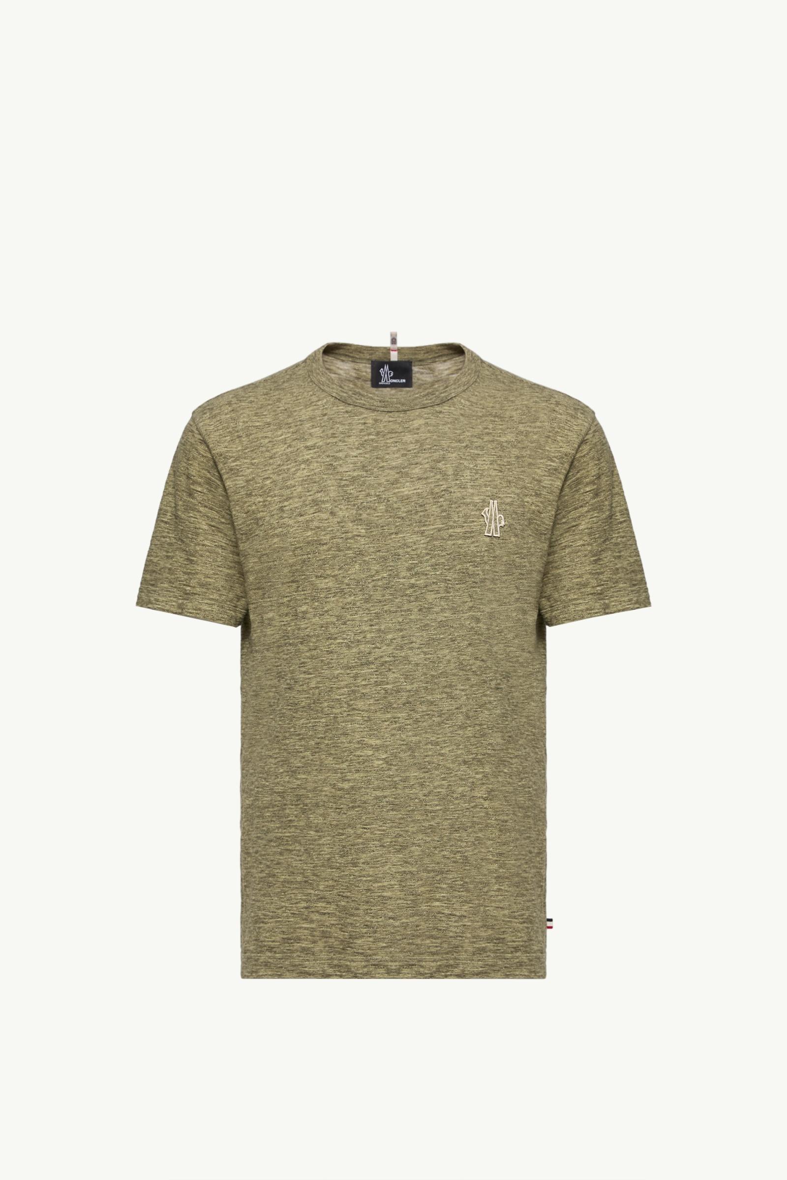 Logo Patch Cotton T-Shirt Men Olive Green Moncler, 1 of 0