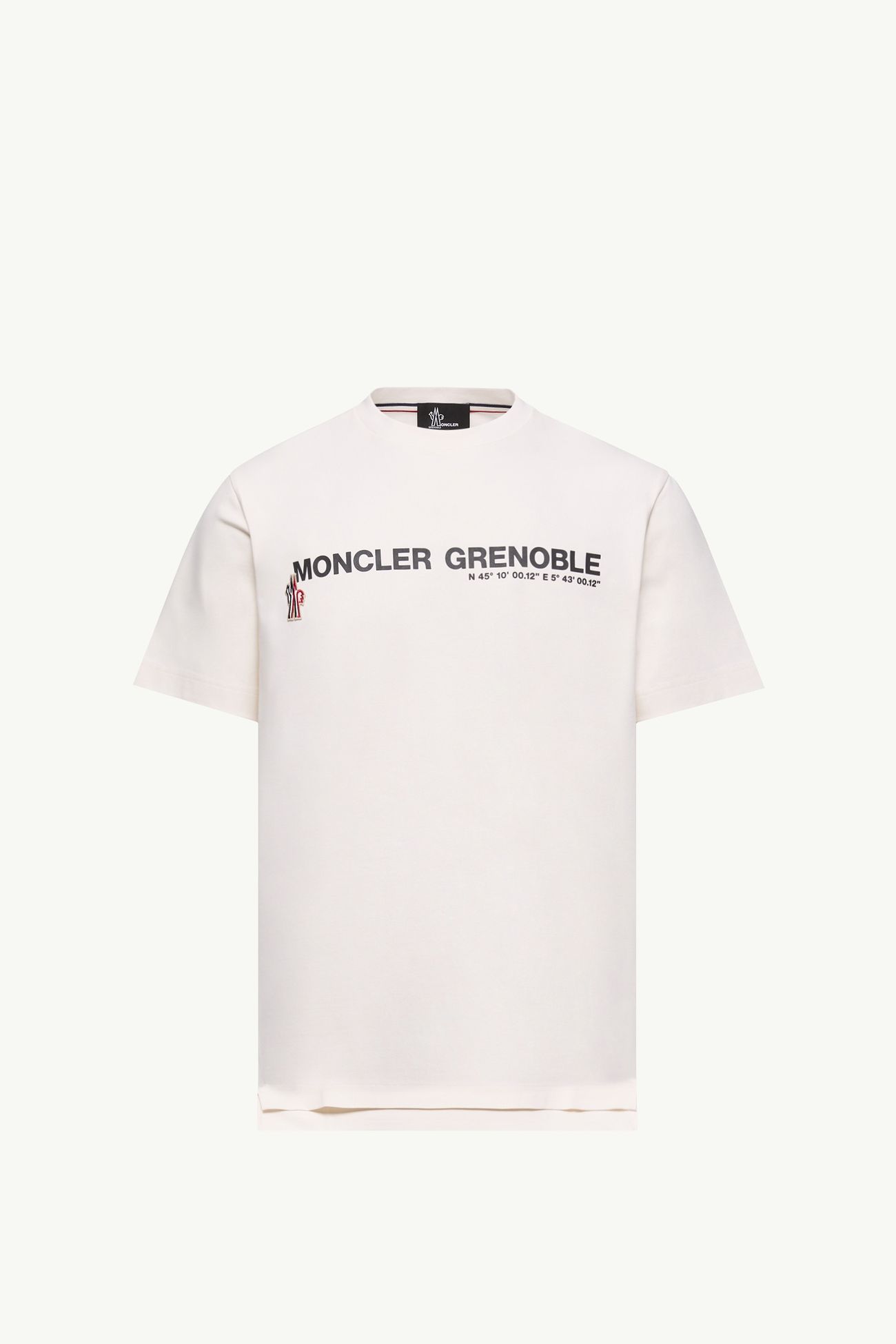 T-shirt in misto cotone con logo Uomo Bianco Moncler 2