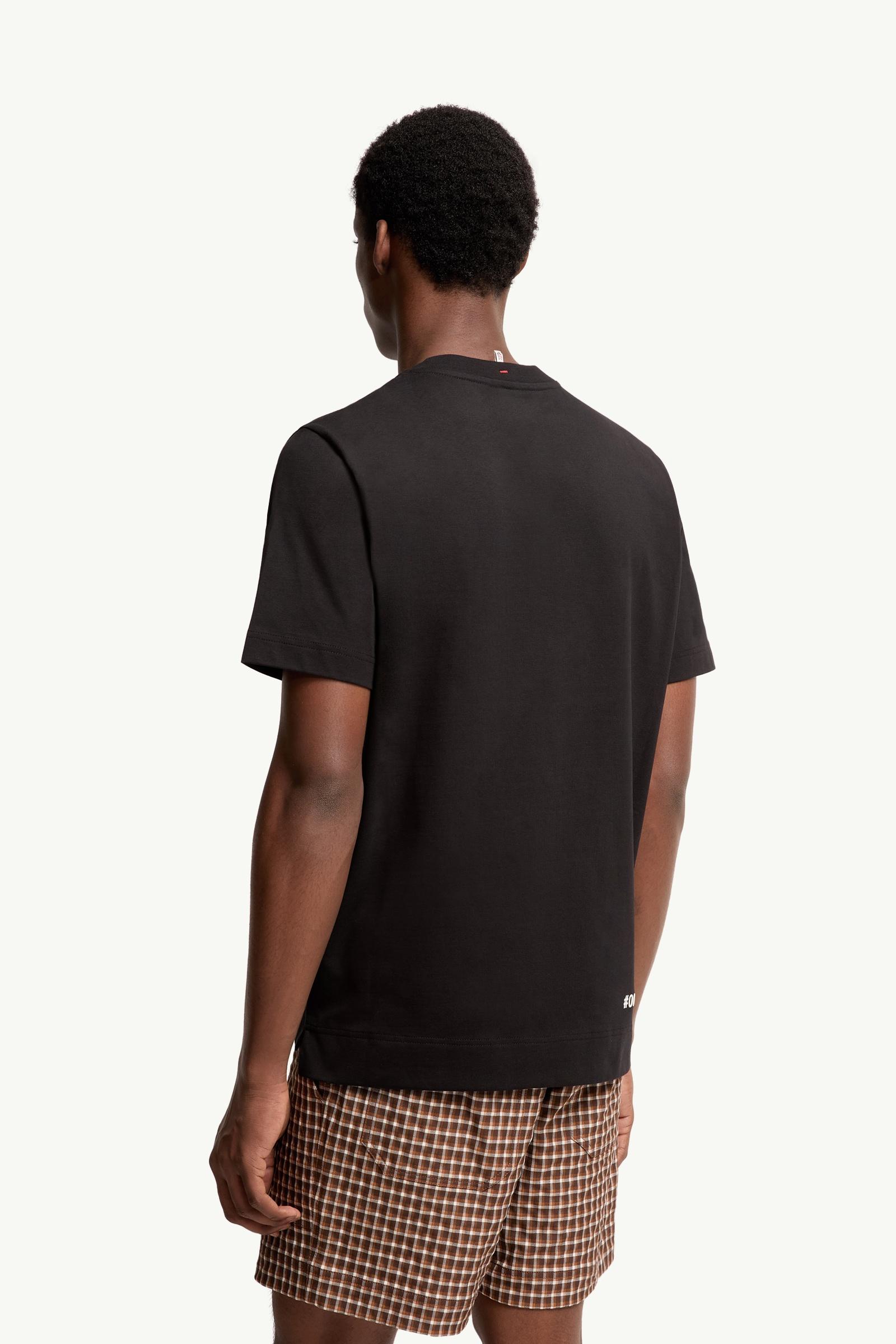 Black Logo Cotton Blend T-Shirt - Polos & T-shirts for Men