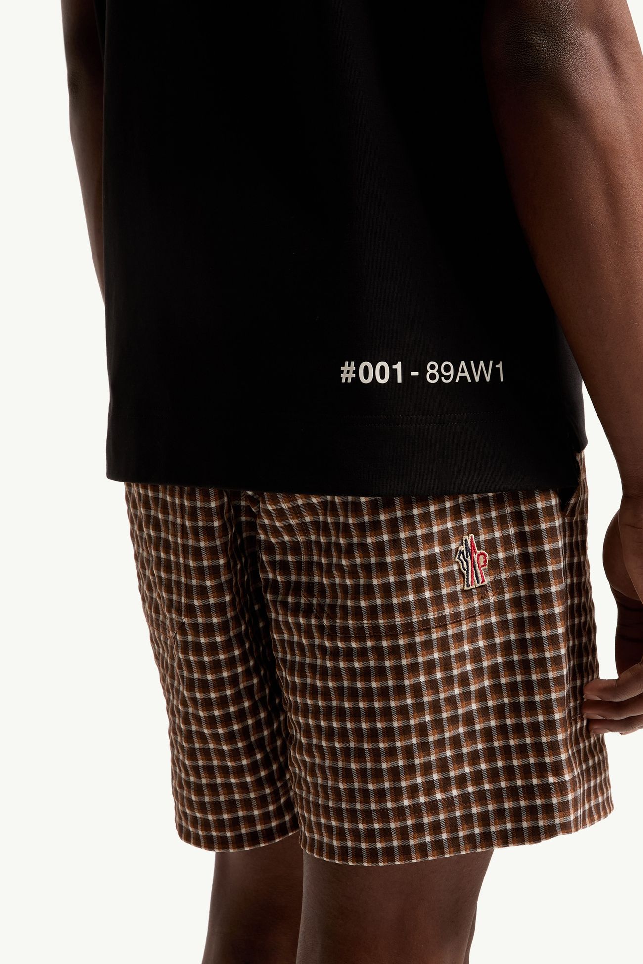 T-Shirt aus Baumwollmischung mit Logo Herren Schwarz Moncler 5