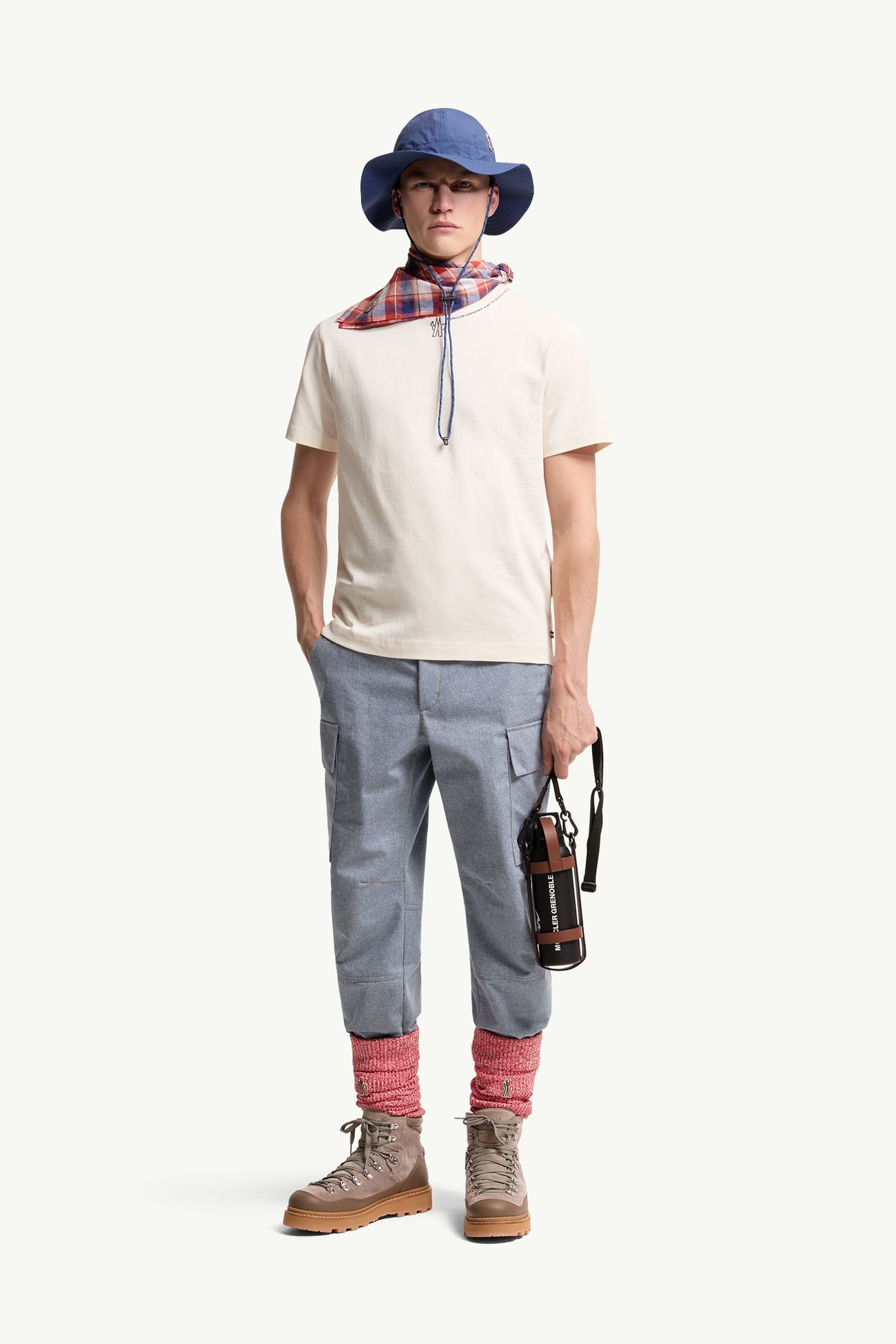 T-shirt en coton à logo Hommes Blanc Moncler 0