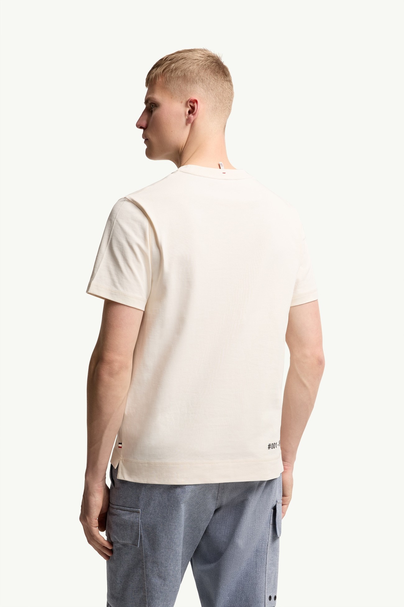 Logo Cotton T-Shirt Men White Moncler 4