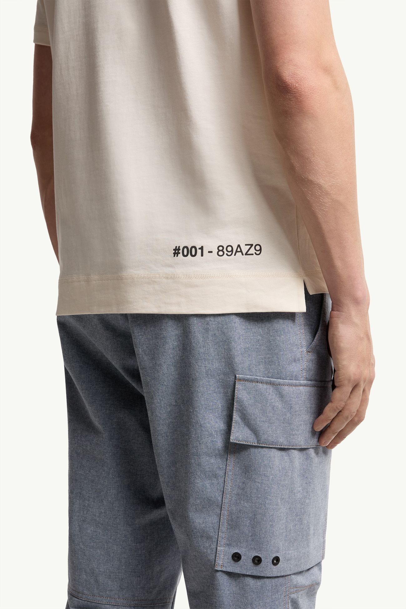 Camiseta de algodón con logotipo Hombre Blanco Moncler 5