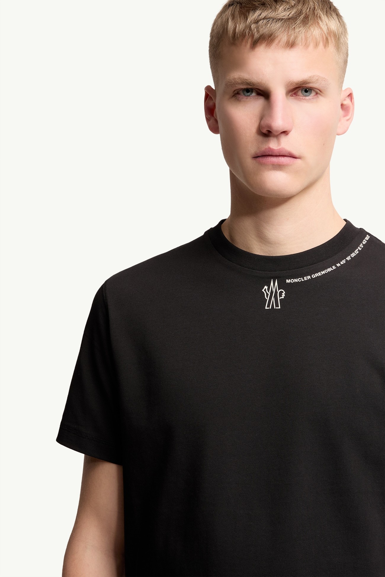 T-shirt en coton à logo Hommes Noir Moncler 6