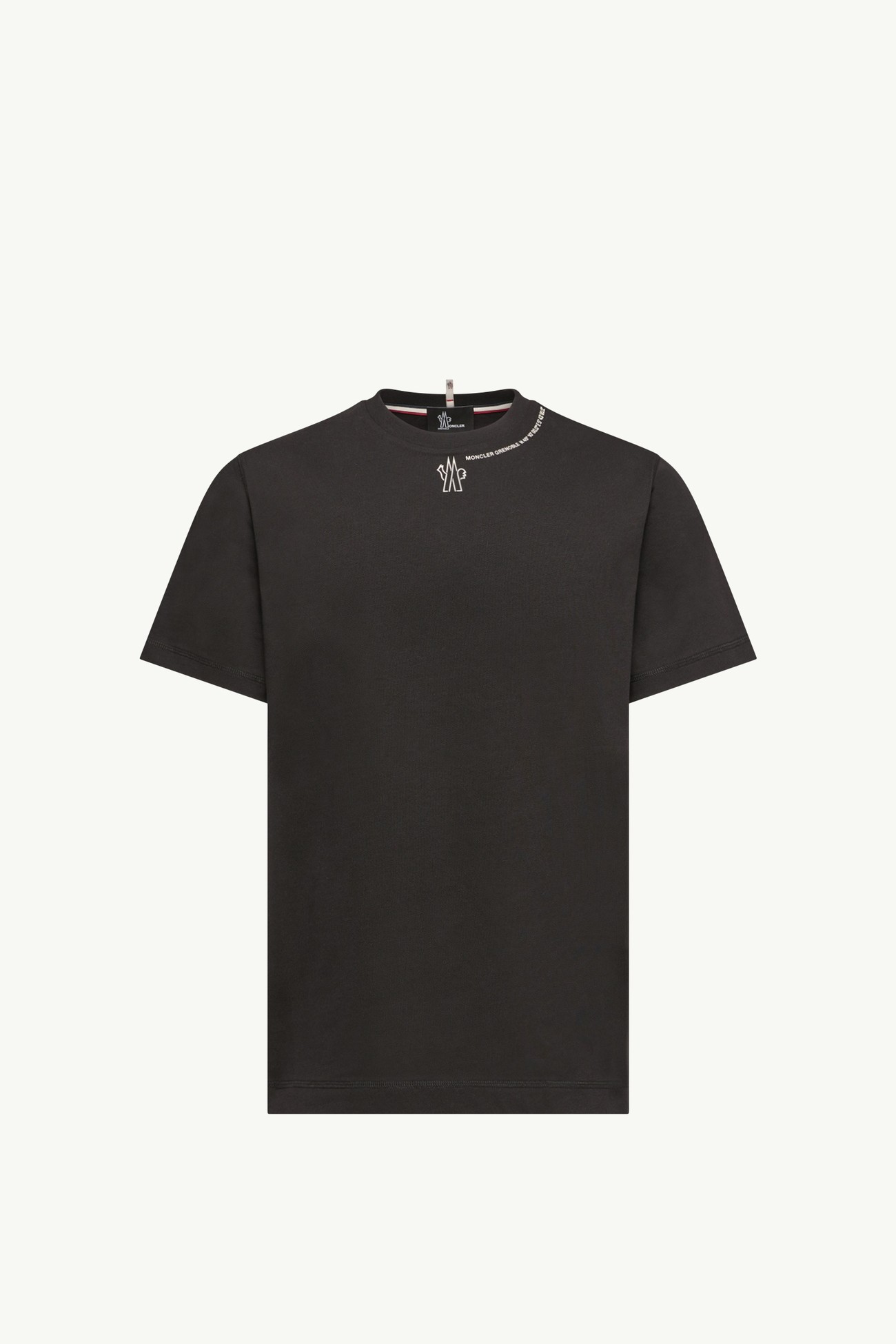 Camiseta de algodón con logotipo Hombre Negro Moncler 2