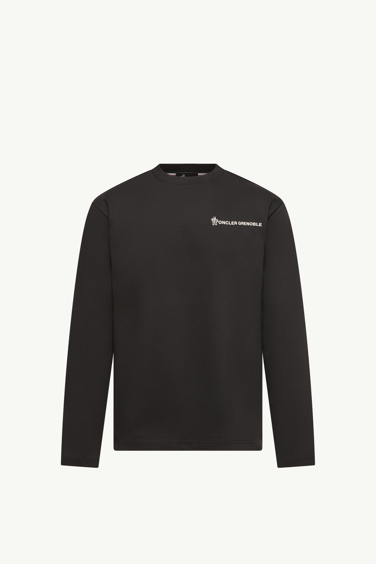 Logo Long Sleeve Cotton T-Shirt Men Black Moncler 2