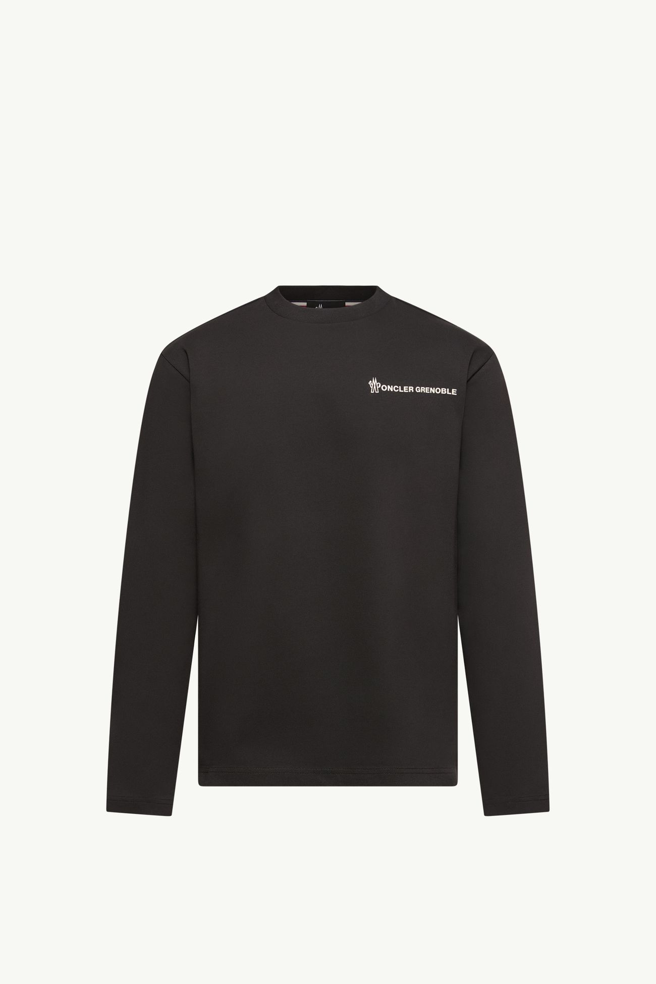 T-shirt à manches longues et logo en coton Hommes Noir Moncler 2