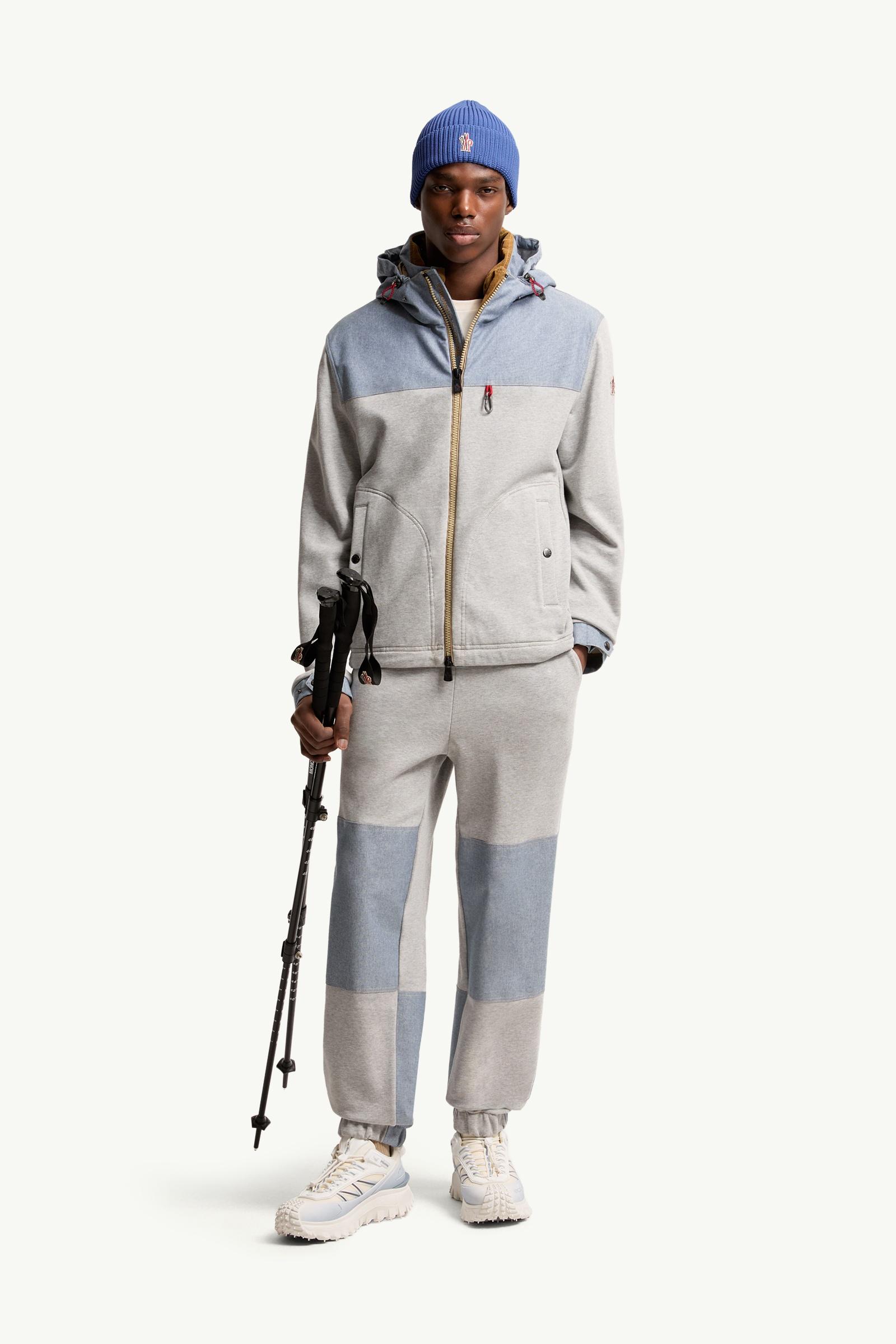 Cotton & Chambray Zip-Up Sweatshirt
