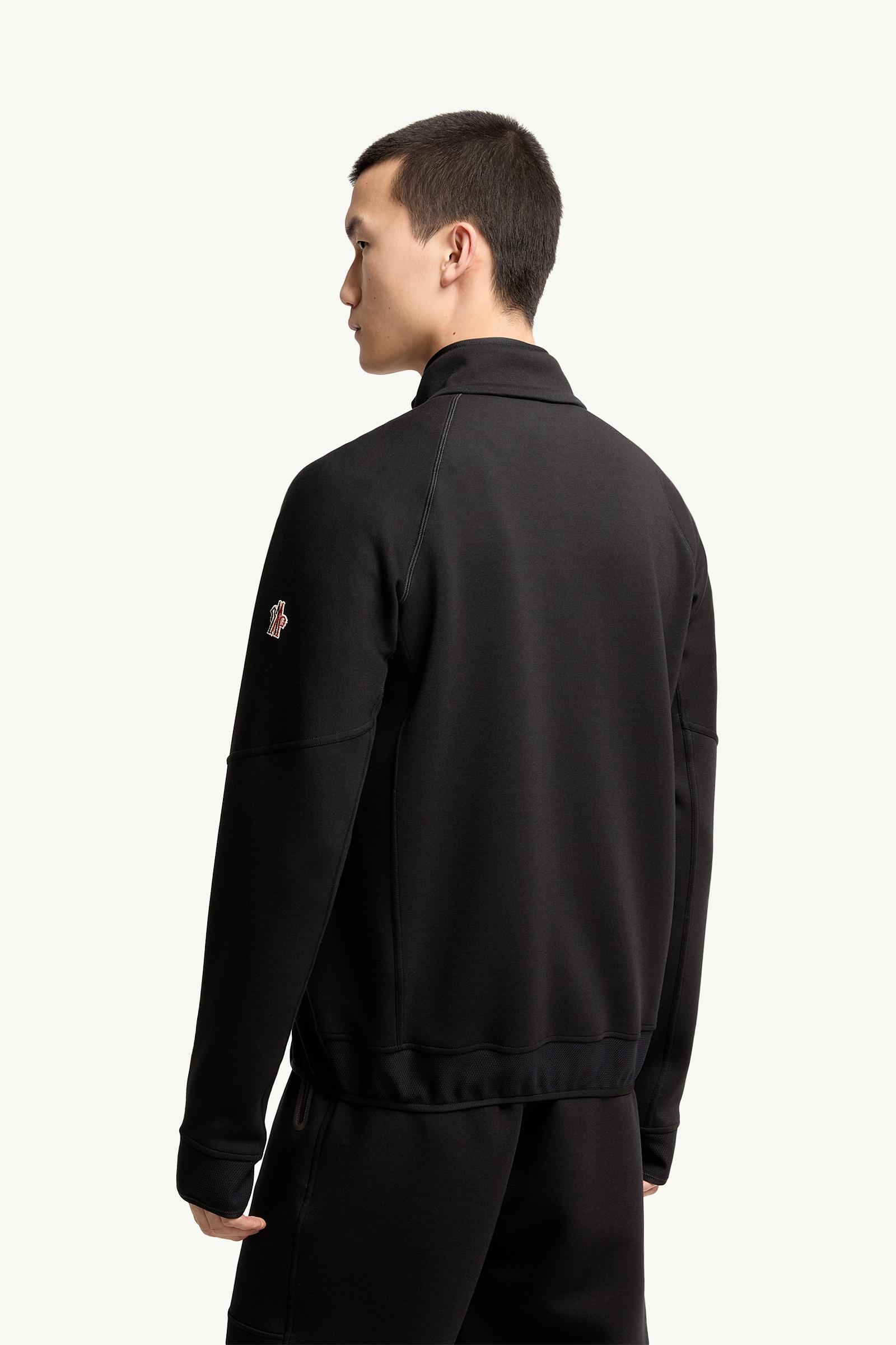 MONCLER ジップアップジャンパー Sサイズ Black Logo Zip-Up Sweatshirt - Mid-Layers for Men | Moncler US