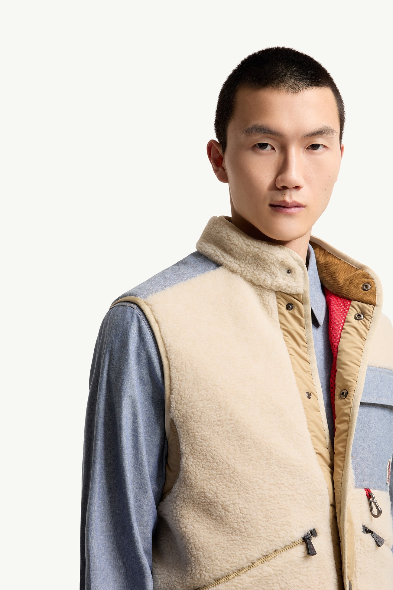 泰迪布和水手布背心 男士 淺米色 Moncler 5