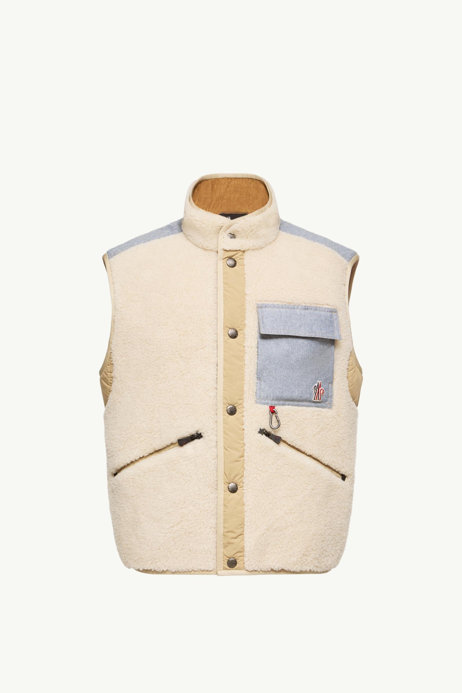 Teddy & Chambray Gilet Men Light Beige Moncler, 1 of 0