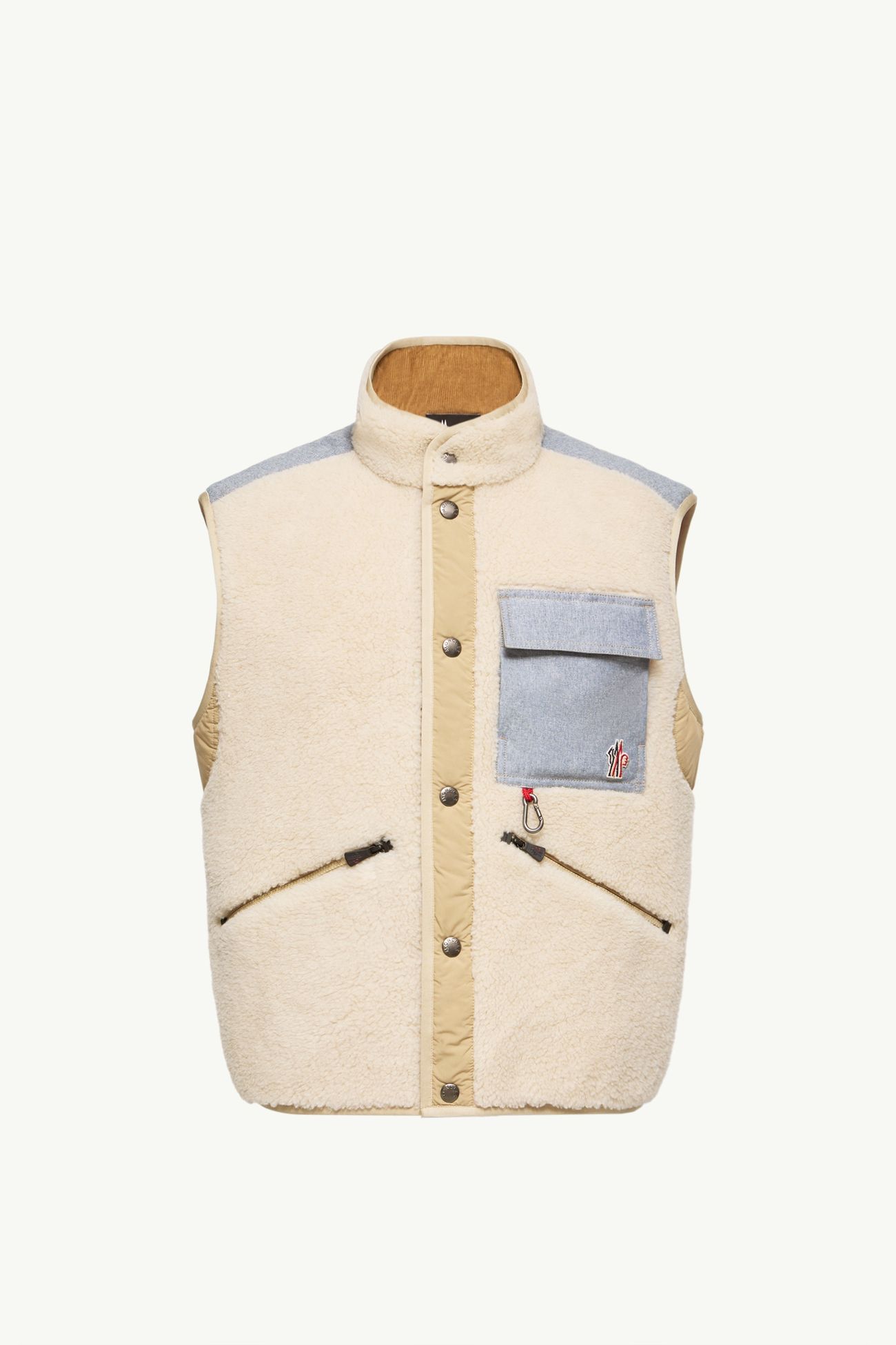 Teddy & Chambray Vest Uomo Beige Chiaro Moncler 2