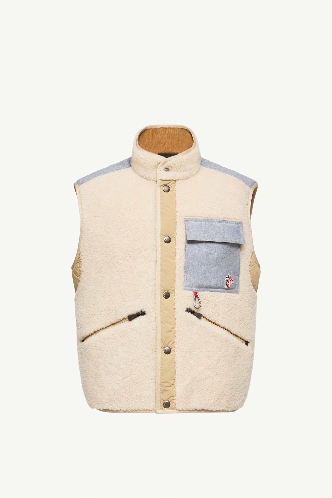 泰迪布和水手布背心 男士 淺米色 Moncler 2