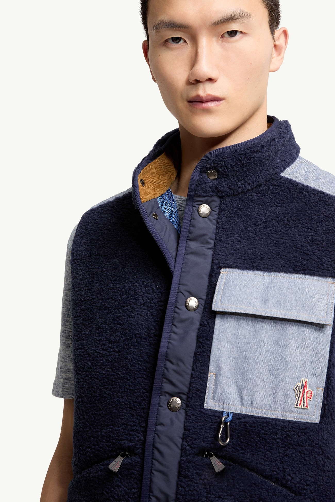 泰迪布和水手布背心 男士 海軍藍色 Moncler 5