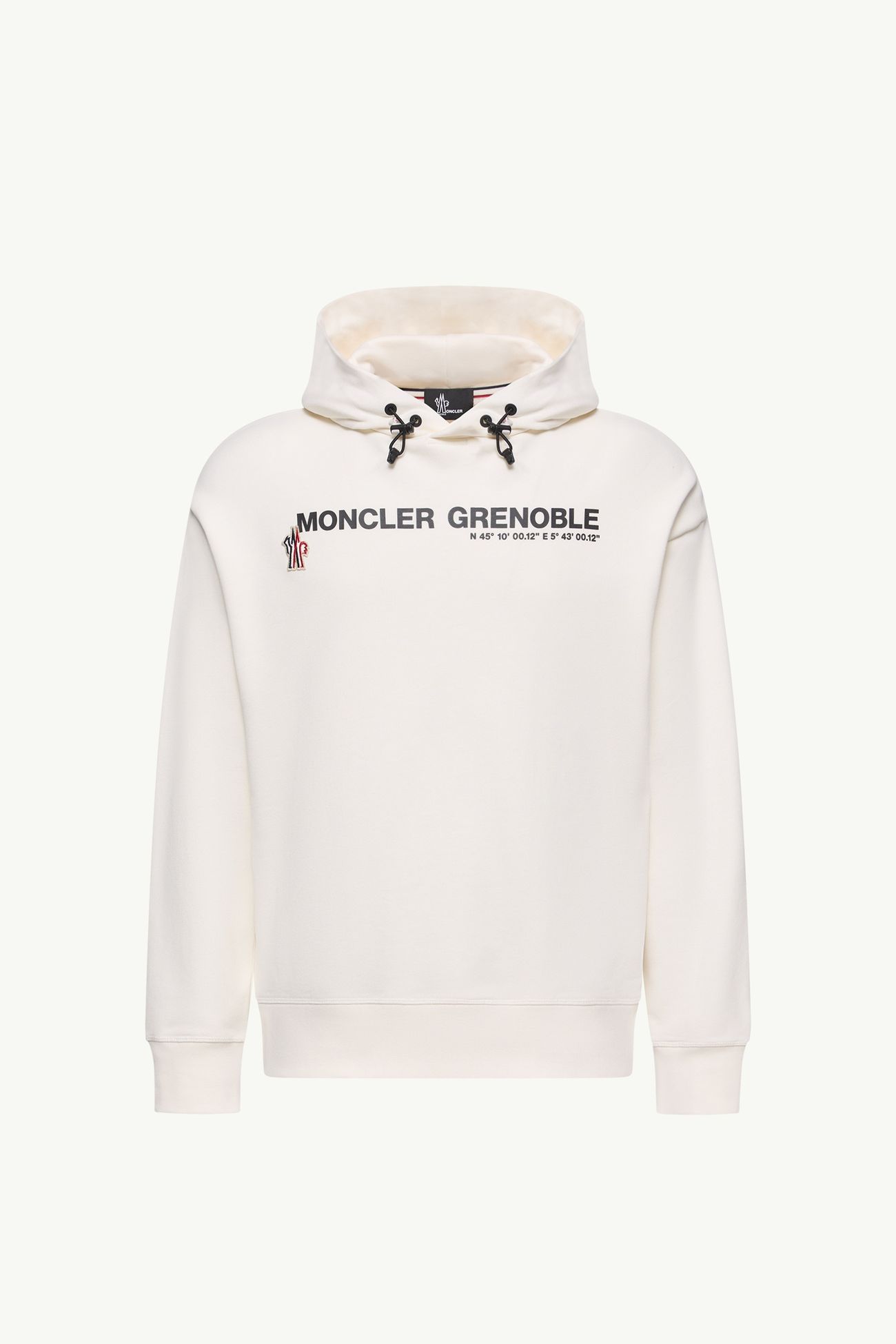 Logo Cotton Hoodie Men Ice Grey Moncler 2
