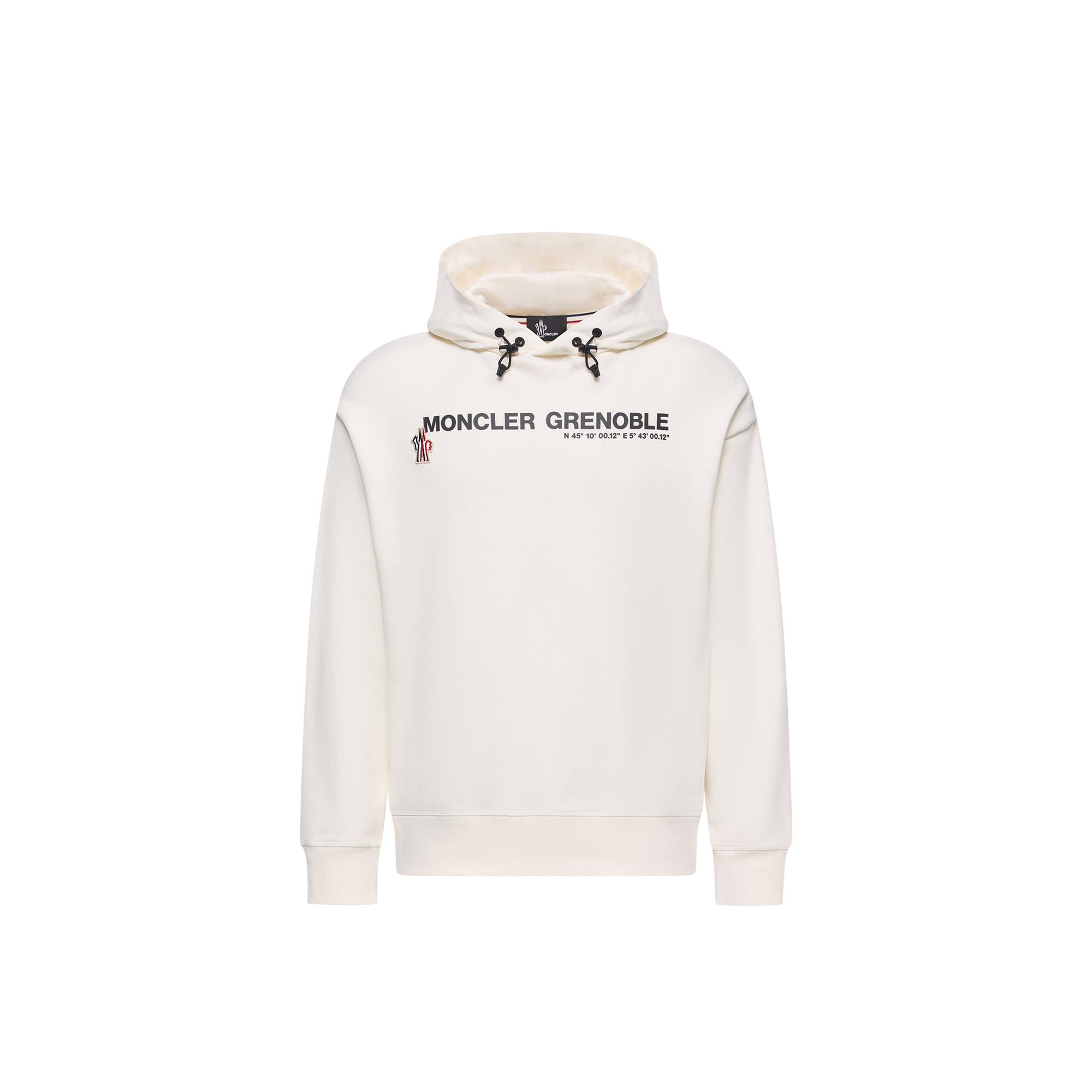 Grenoble    Logo Cotton Hoodie for Men in Gray, Size: M, Moncler