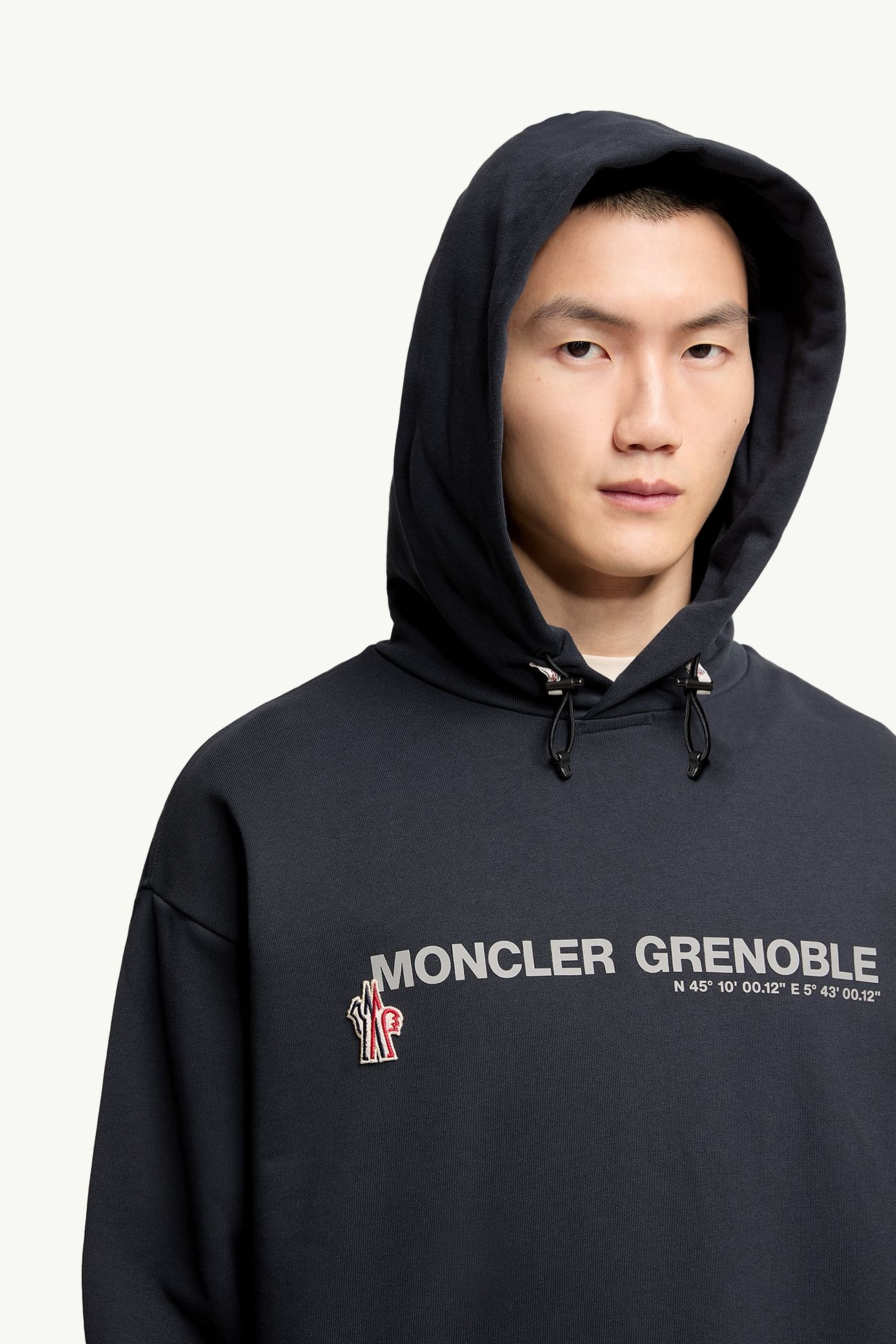男士标识棉质连帽卫衣 男士 海军蓝色 Moncler 5