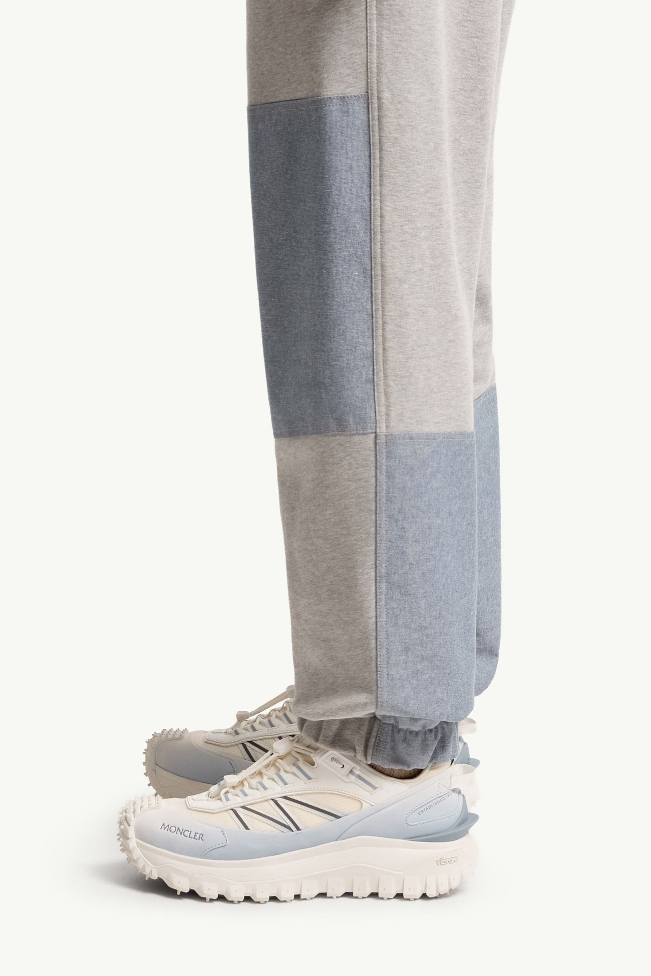 Pantalones deportivos de algodón y cambray Hombre Gris Moncler 1