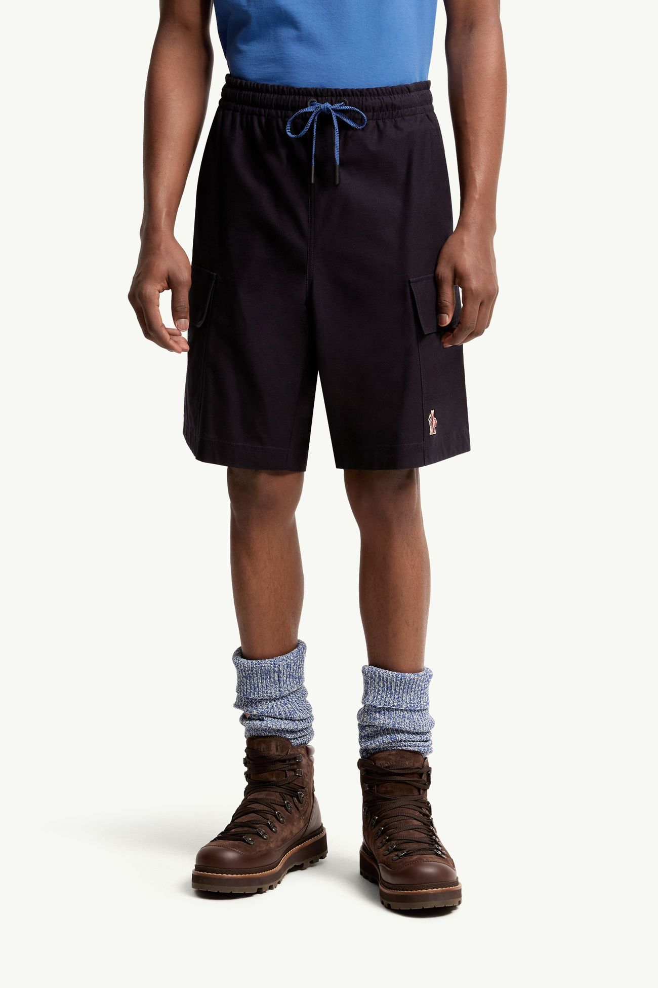 Cargo-Shorts aus Baumwoll-Gabardine Herren Navyblau Moncler 3