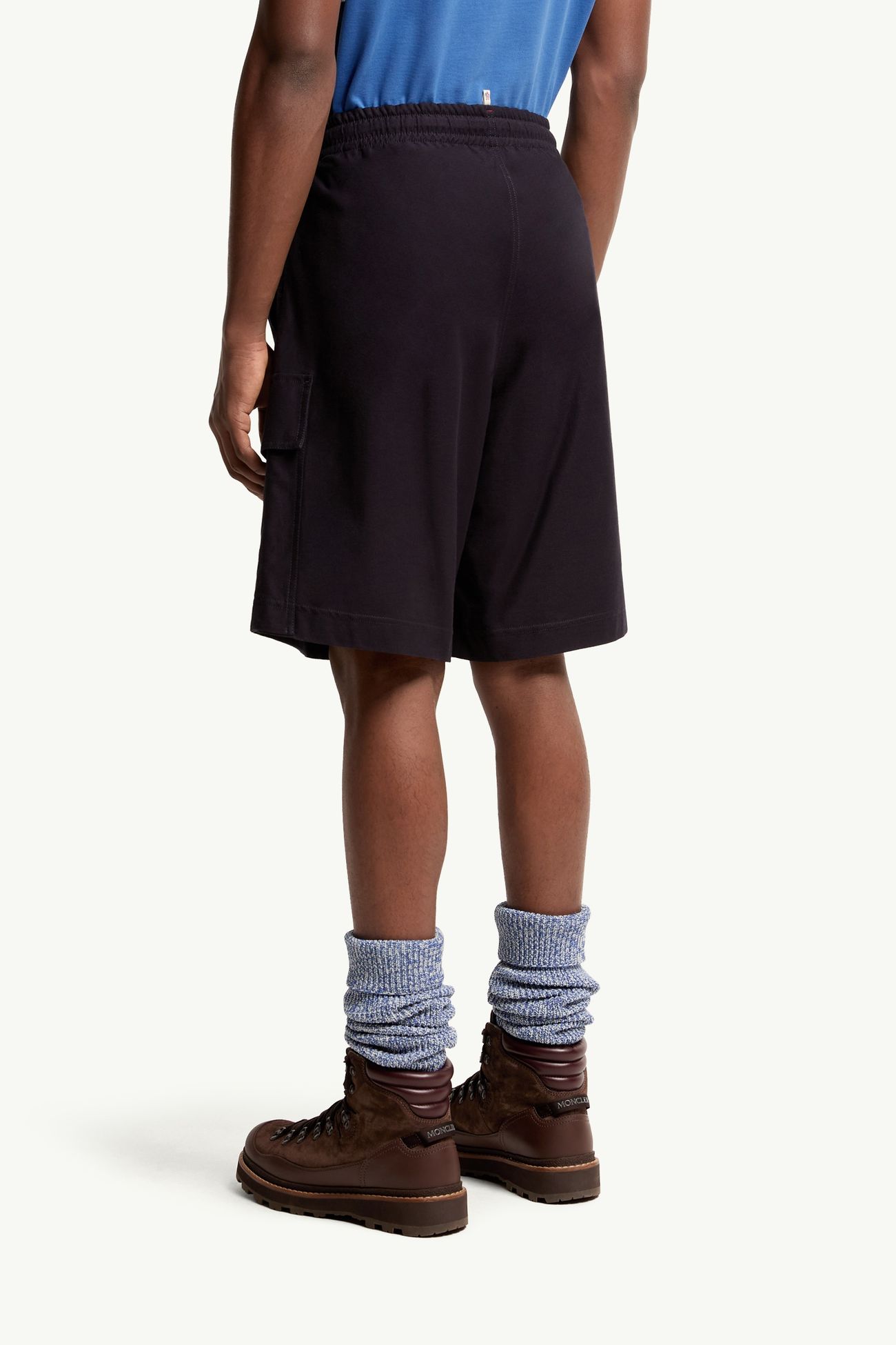 Cargo-Shorts aus Baumwoll-Gabardine Herren Navyblau Moncler 4