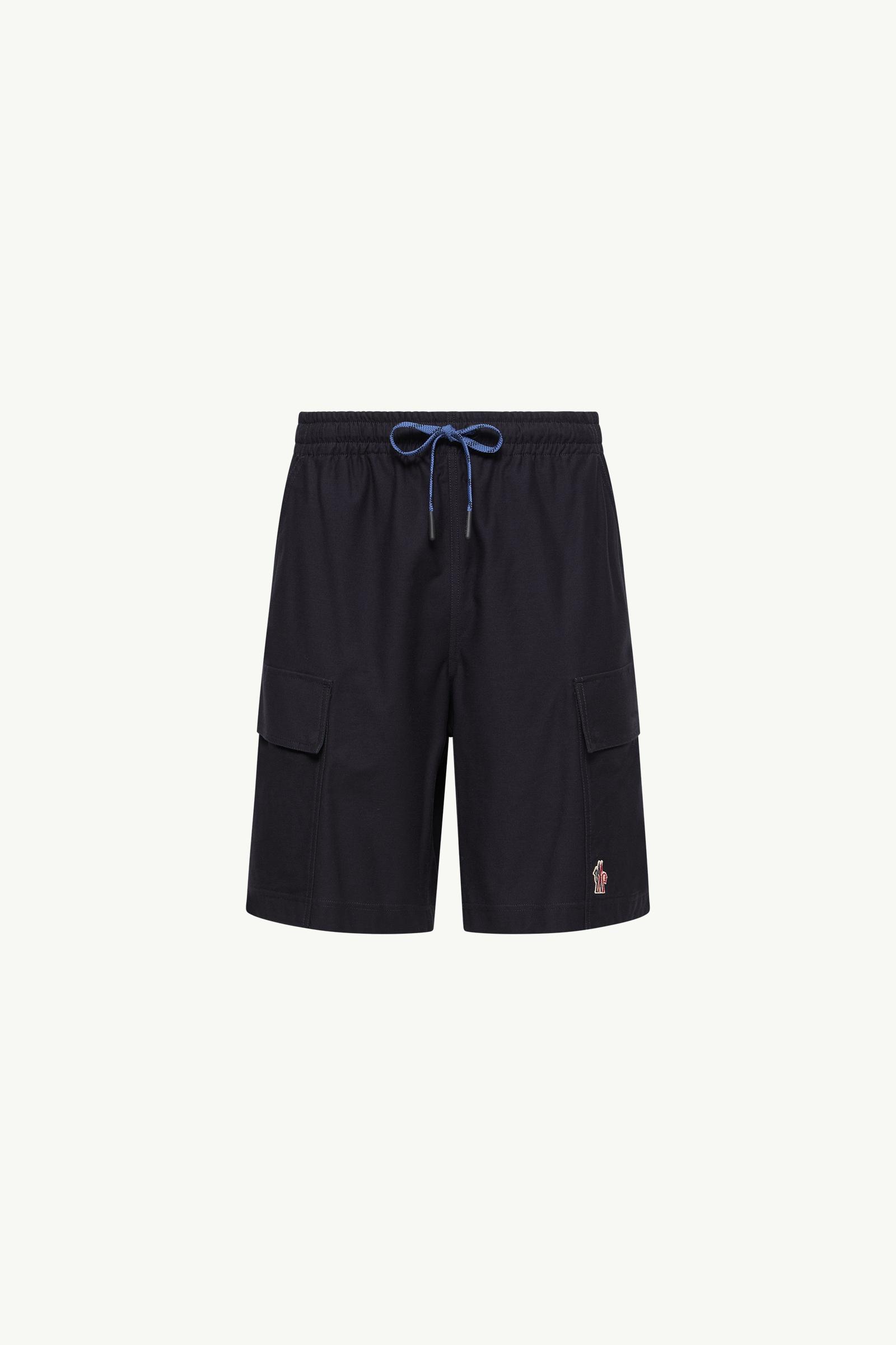 Cotton Gabardine Cargo Shorts Men Navy Blue Moncler, 1 of 0