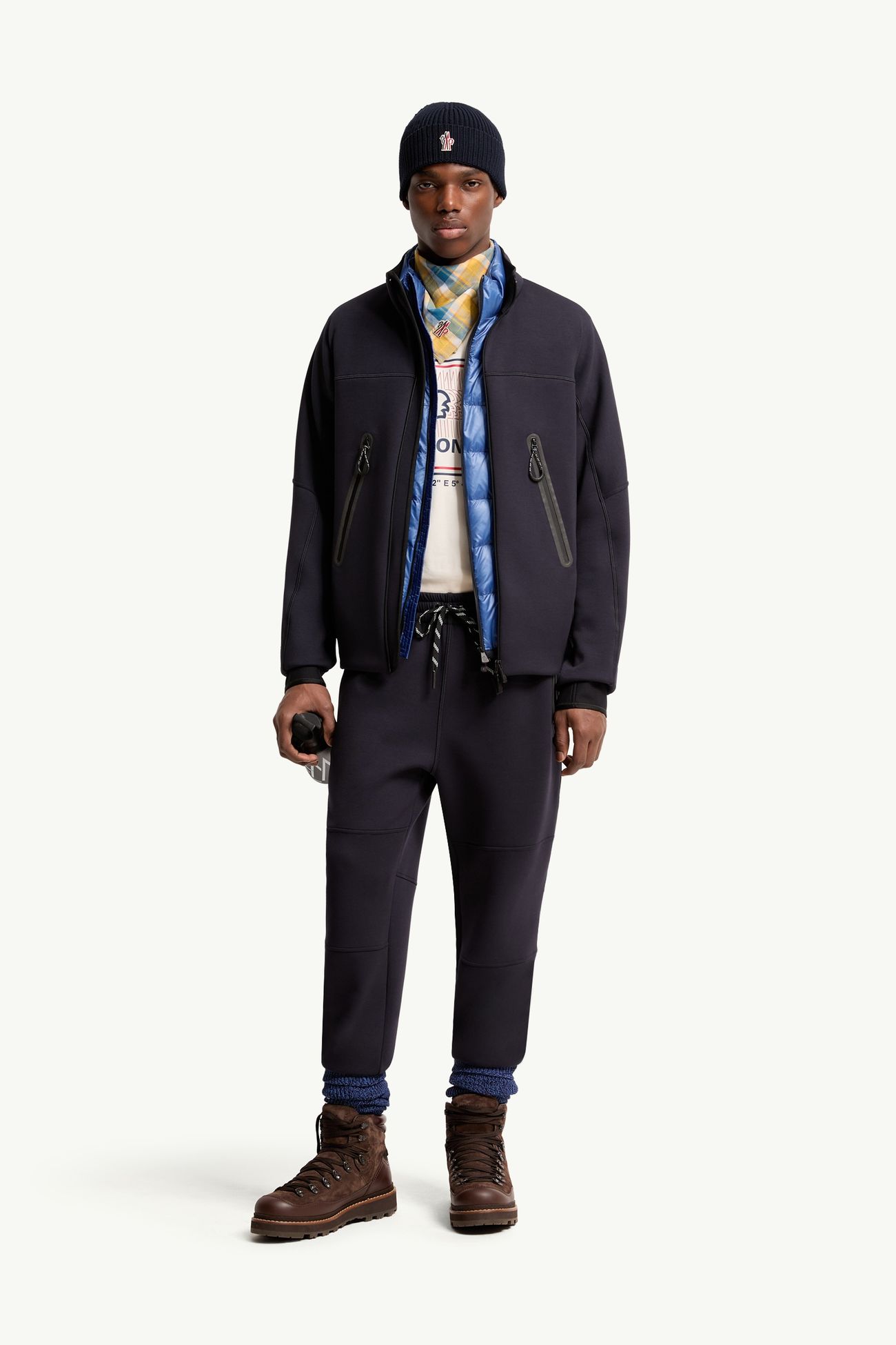 Pantalon de survêtement à logo Hommes Bleu foncé Moncler 0
