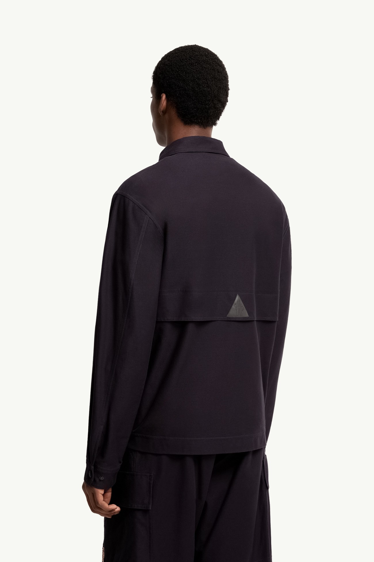 Cotton Gabardine Shirt Jacket Men Navy Blue Moncler 4