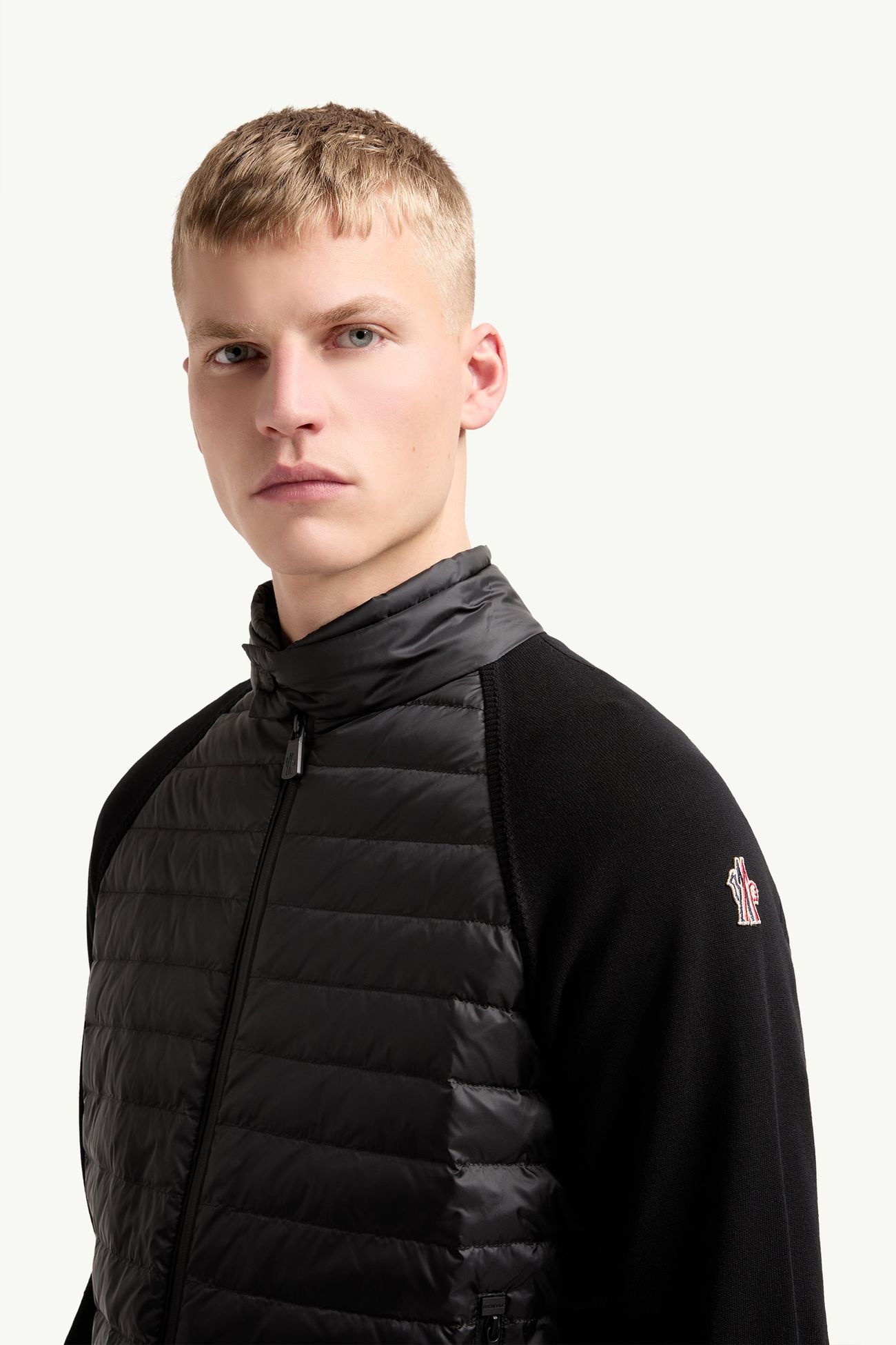 Cardigan imbottito con zip Uomo Nero Moncler 1