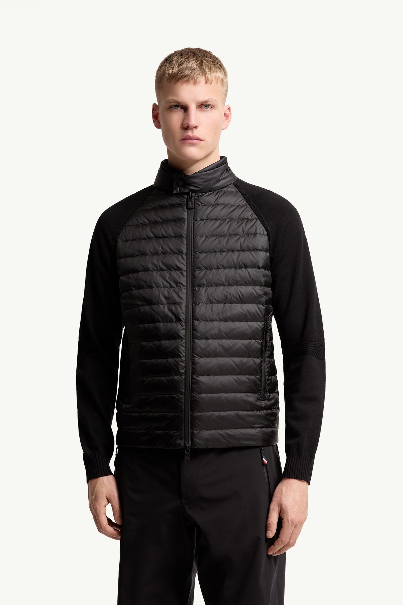 Cardigan zippé matelassé Hommes Noir Moncler 3