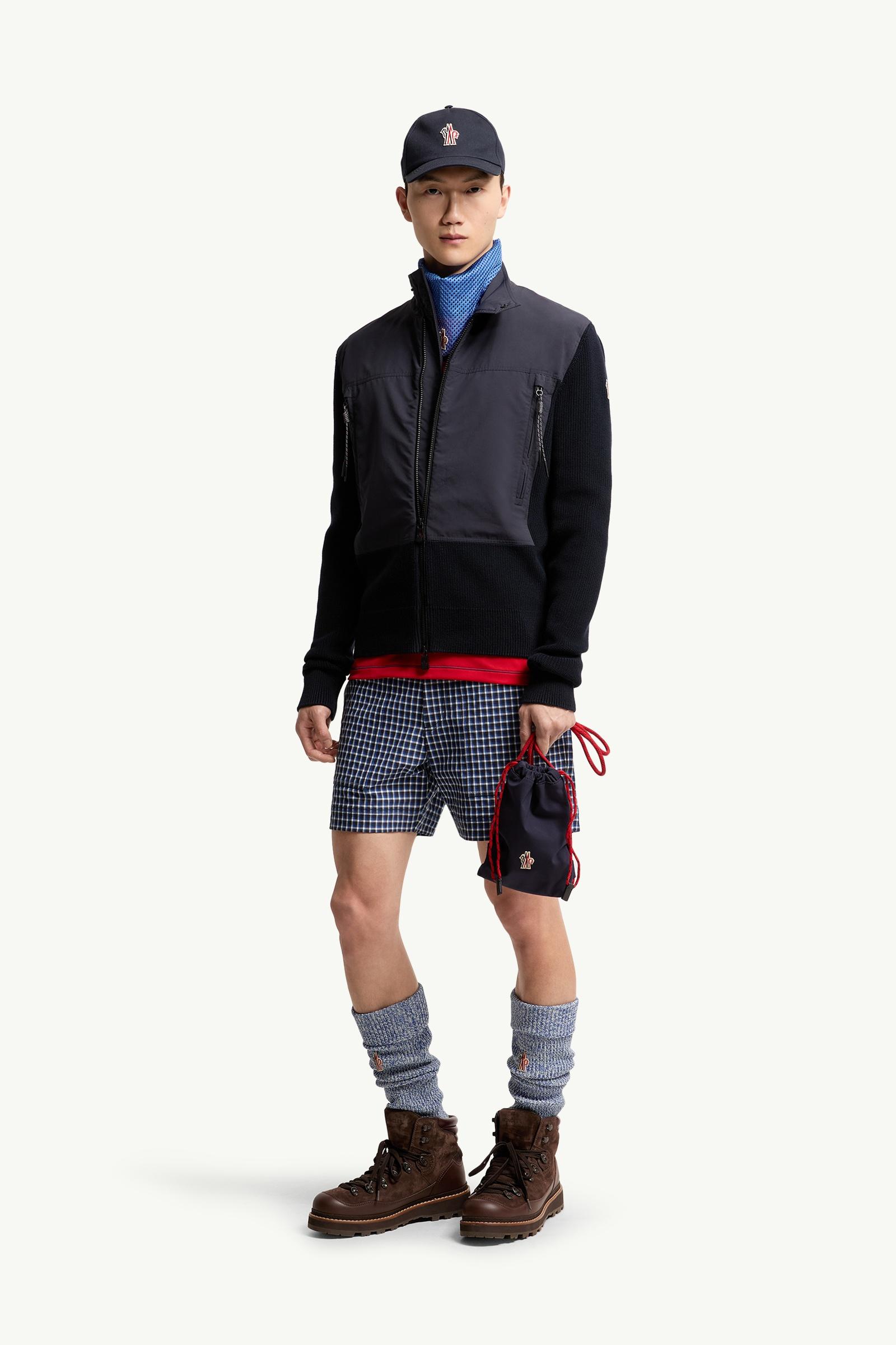 Padded Zip-Up Cotton Cardigan