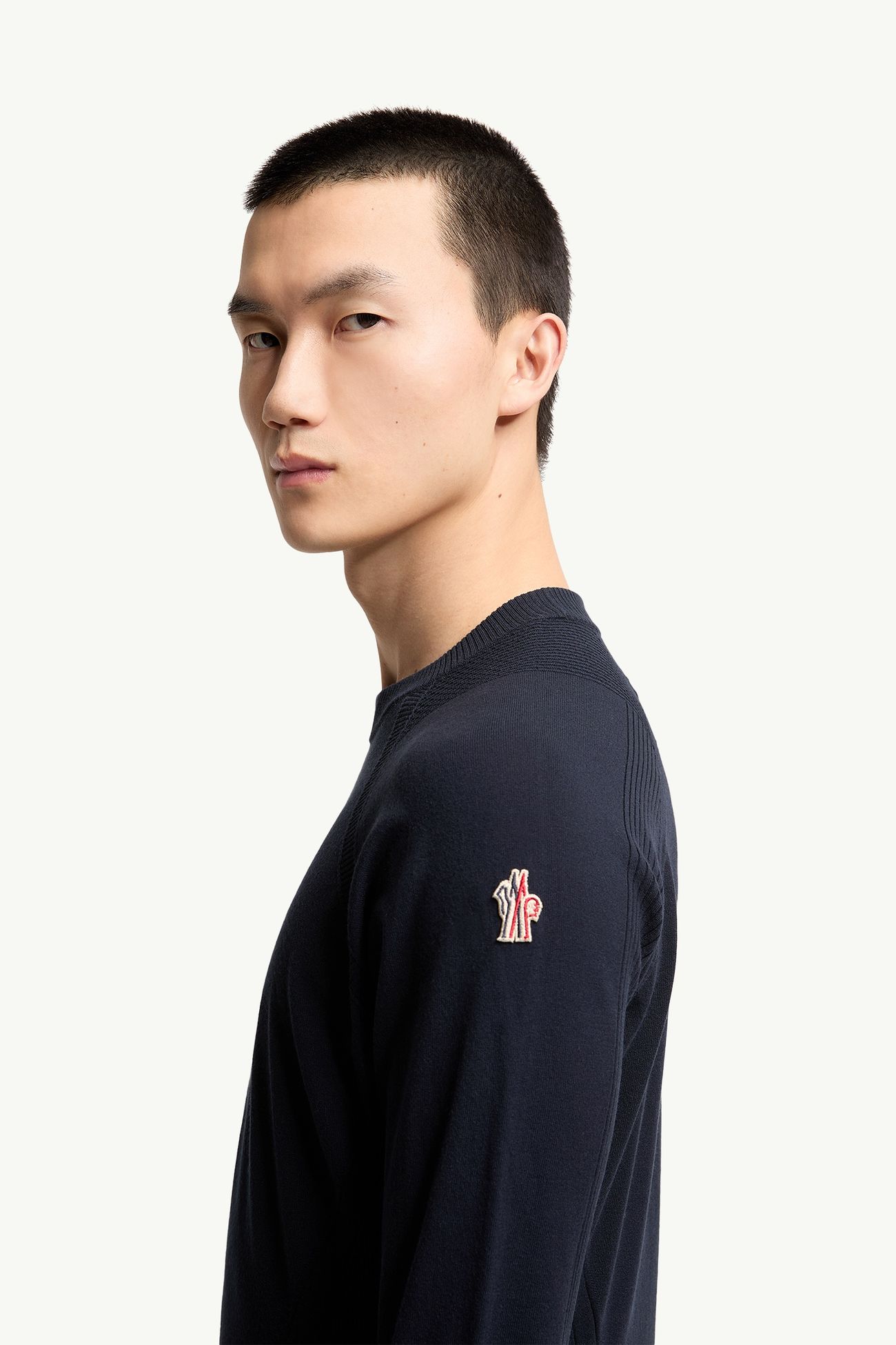 Pull à logo Hommes Bleu marine Moncler 1